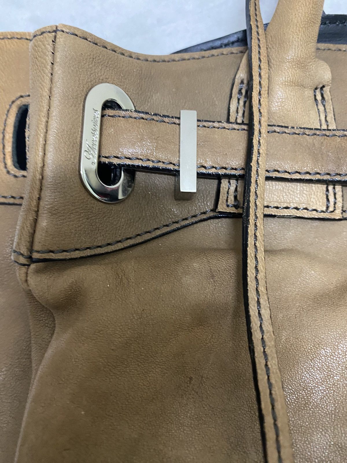 Japanese Brand ADMJ Leather Birkin Bag Size ONE SIZE - 8 Thumbnail