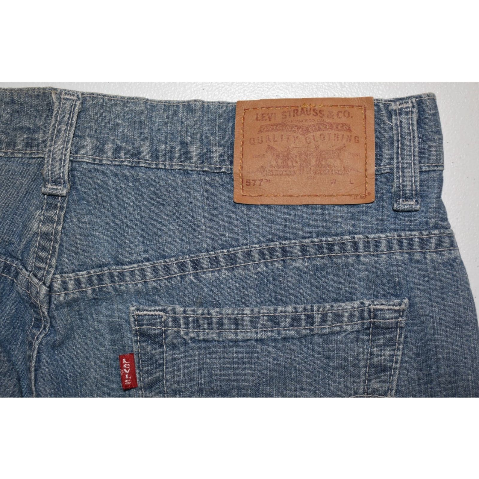 Levi's VINTAGE Levis 577 Capri Wide Leg Jeans Size 10 Actual 31x22.5 Size 24" / US 00 / IT 34 - 3 Thumbnail