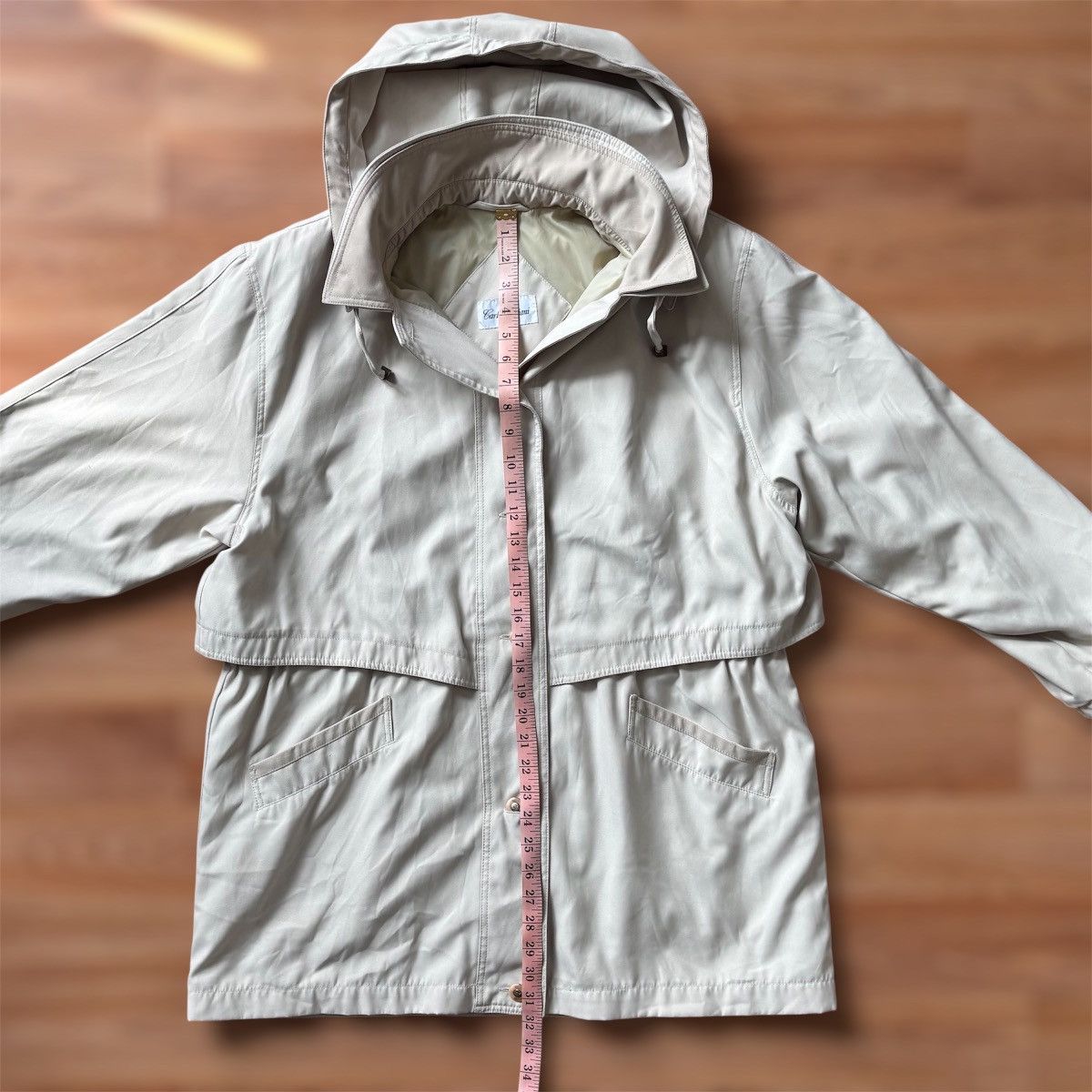 Vintage Carlo Briani Beige Hooded Coat Size L Size L / US 10 / IT 46 - 9 Thumbnail