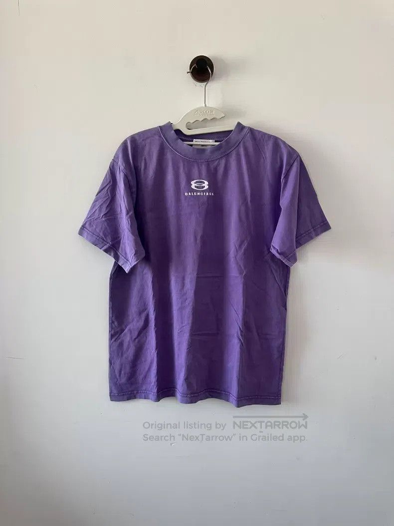 Balenciaga Balenciaga Purple embroidery short sleeve Size US M / EU 48-50 / 2 - 1 Thumbnail