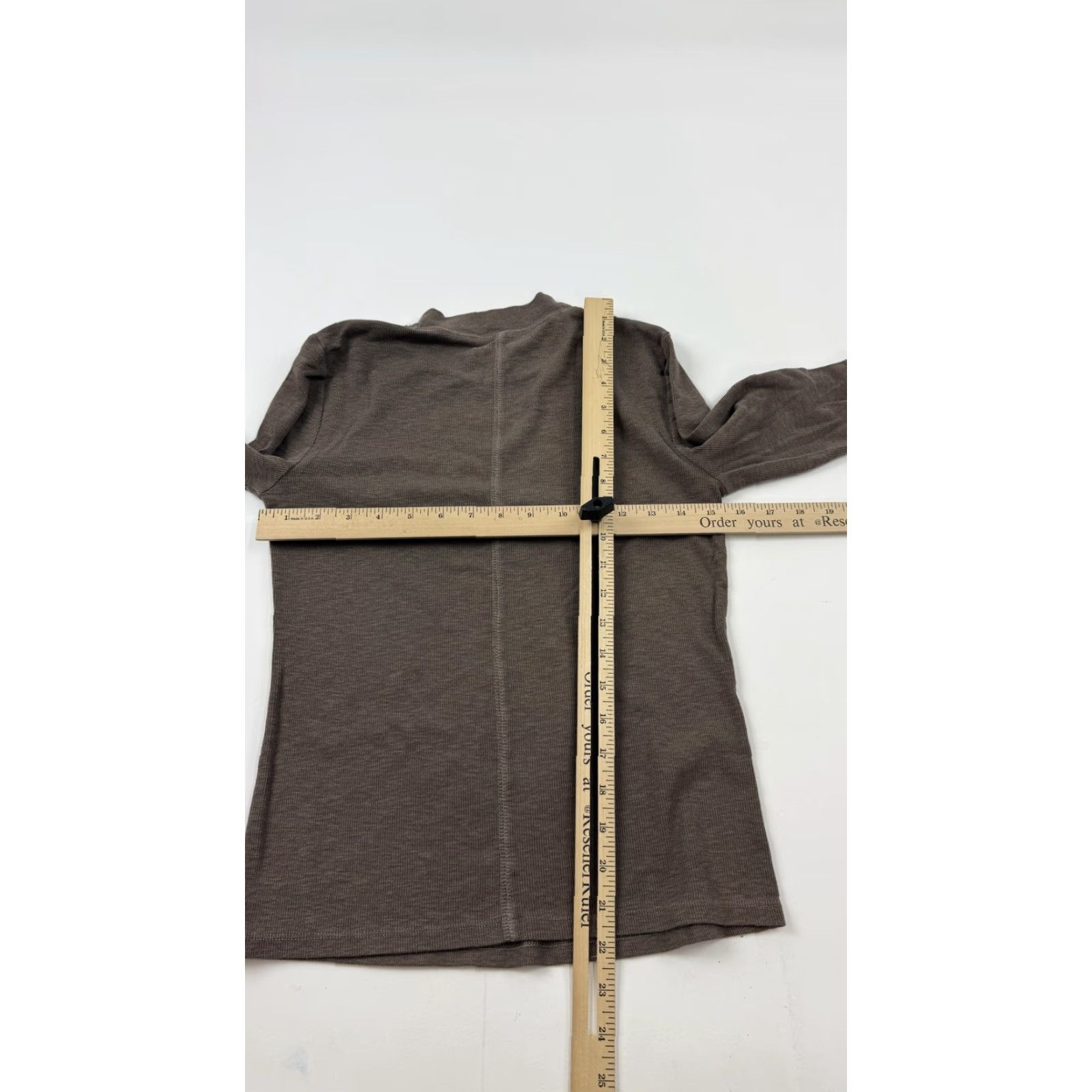 Gap Gap Shirt Womens Small Brown Ribbed Long Sleeve Mock Neck Basic Tee Top Size S / US 4 / IT 40 - 7 Thumbnail