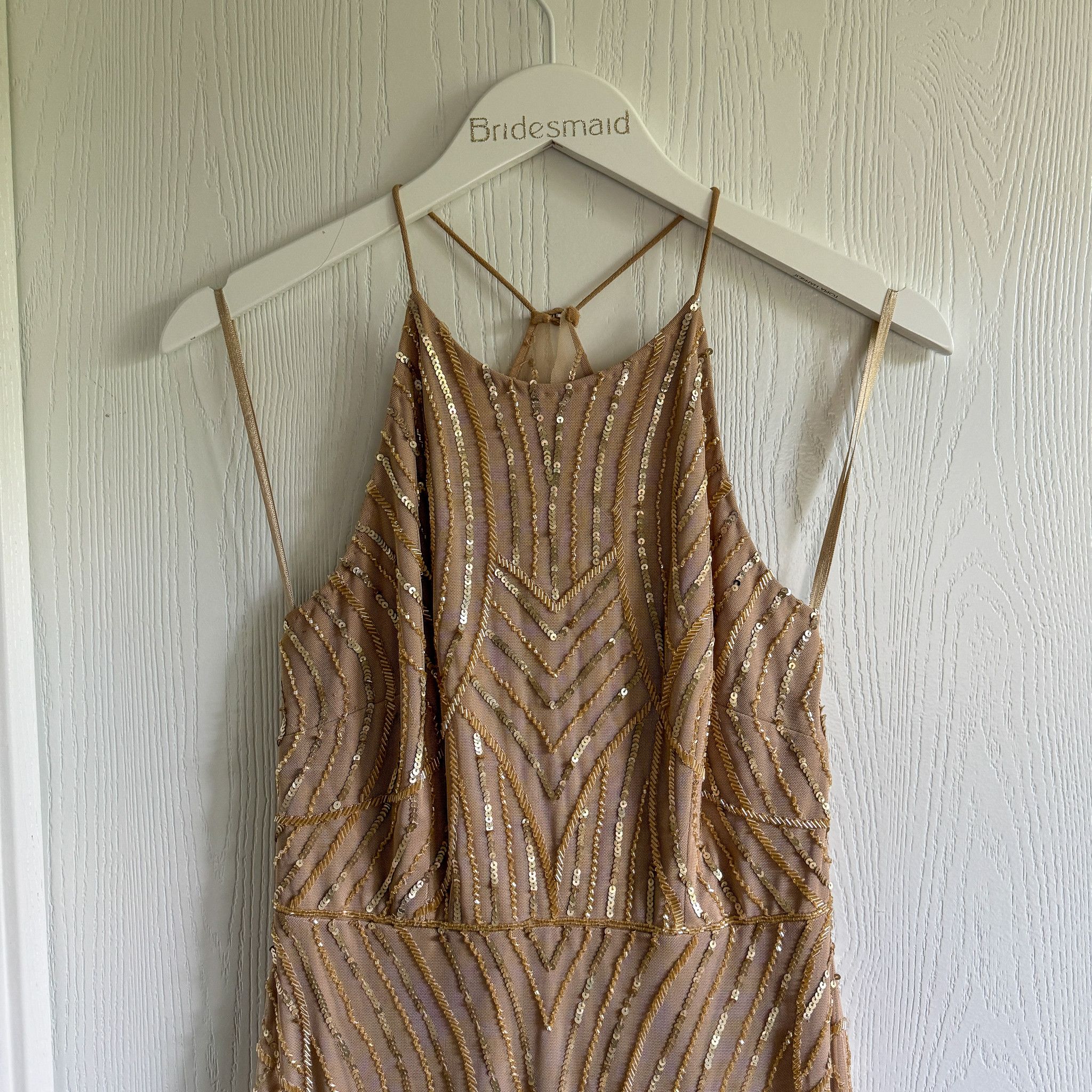 Adrianna Papell Art Deco Beaded Gown Size XS / US 0-2 / IT 36-38 - 4 Thumbnail
