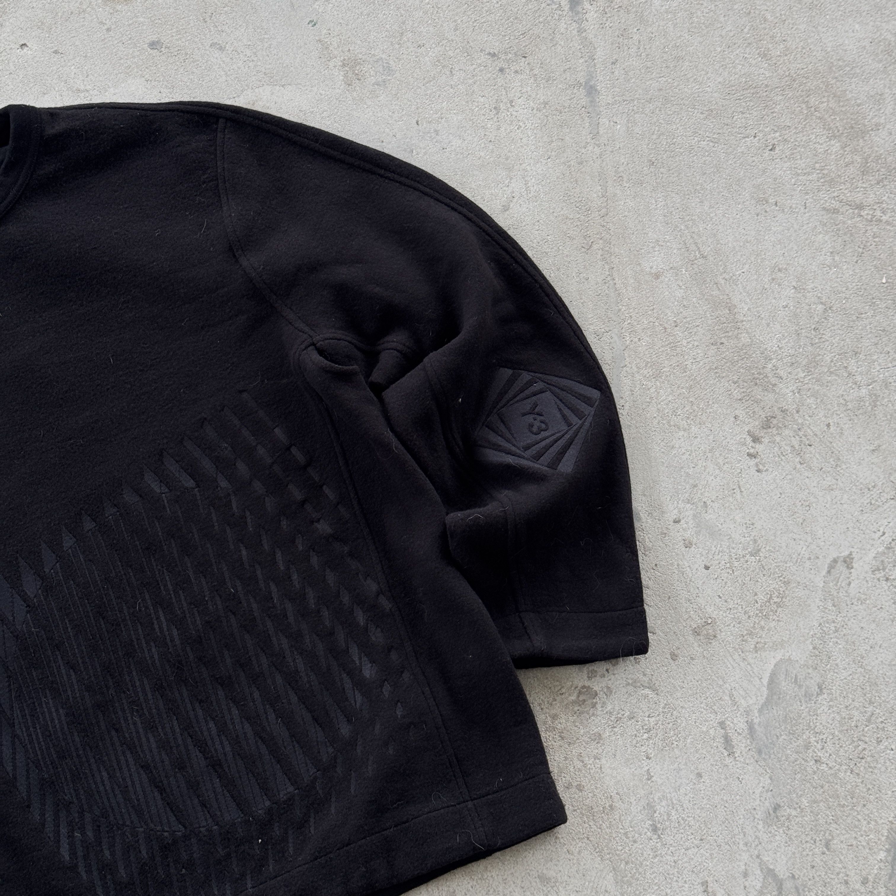 Adidas × Y-3 Adidas Y-3 Yohji Yamamoto Sleeve Patch Sweatshirt Black M Size US M / EU 48-50 / 2 - 3 Thumbnail