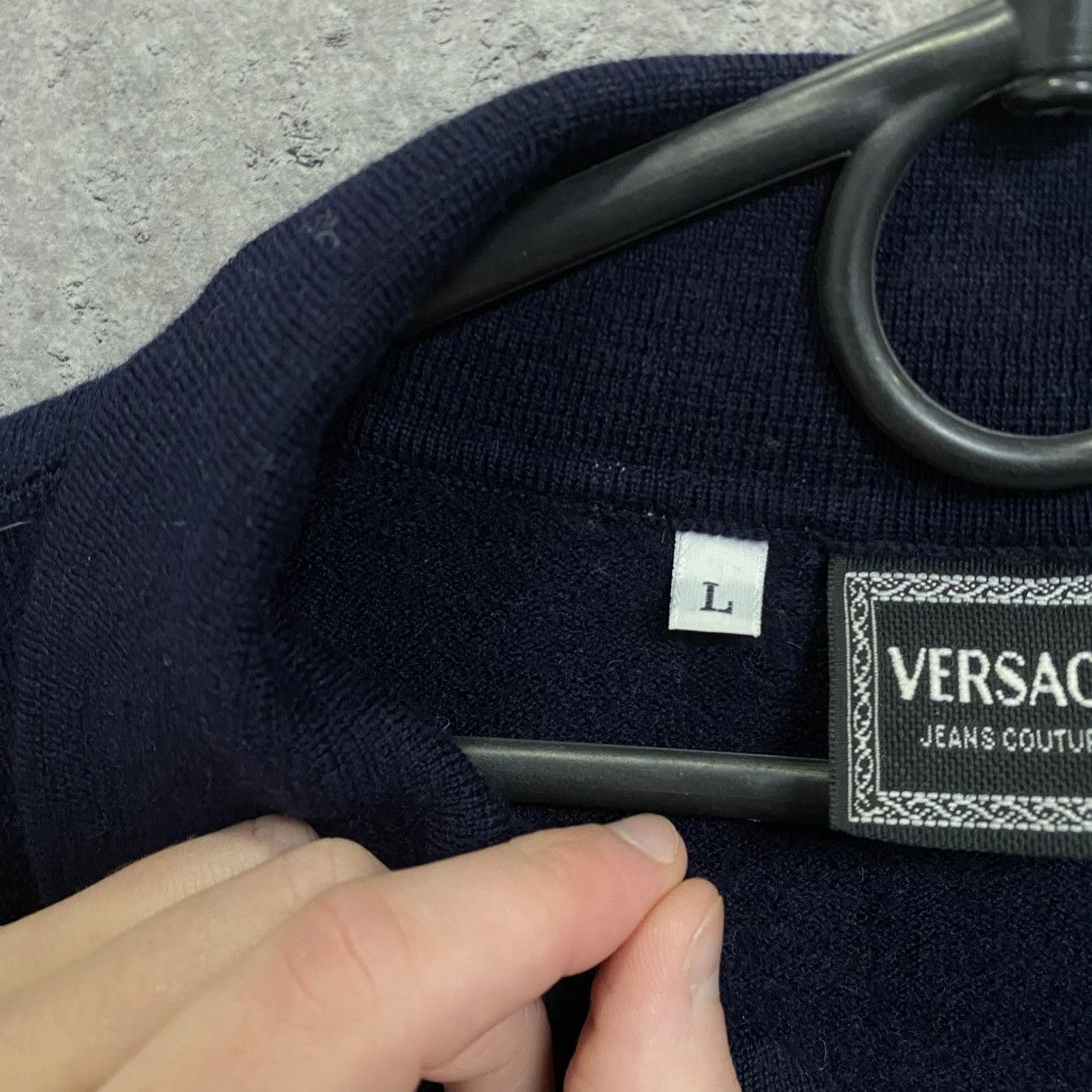 Versace Jeans Couture Vintage Versace Jeans Couture Y2K 1/4 Zip Sweater Size US L / EU 52-54 / 3 - 7 Thumbnail
