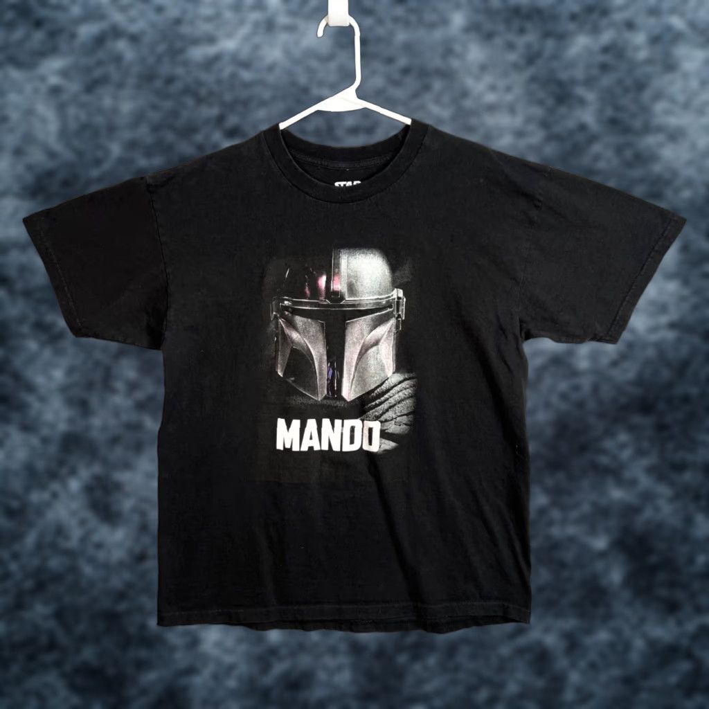 Mad Engine Star Wars Mad Engine Mando Graphic T-Shirt Large Black Cotton Short Sleeve Mens Size US L / EU 52-54 / 3 - 1 Thumbnail