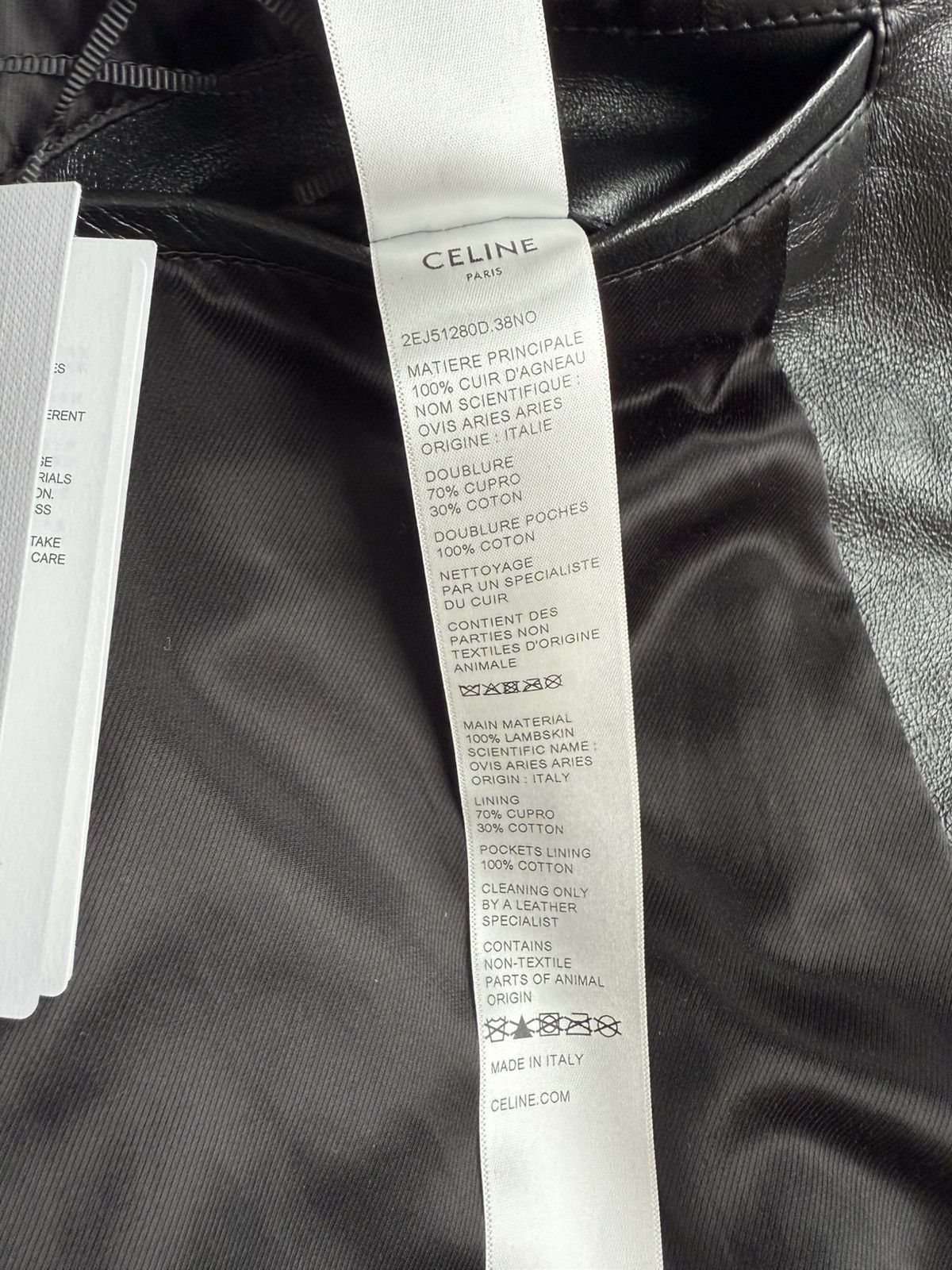 Celine FW24 Celine logo Triomphe leather tracksuit jacket 54 Hedi Size US L / EU 52-54 / 3 - 25 Thumbnail