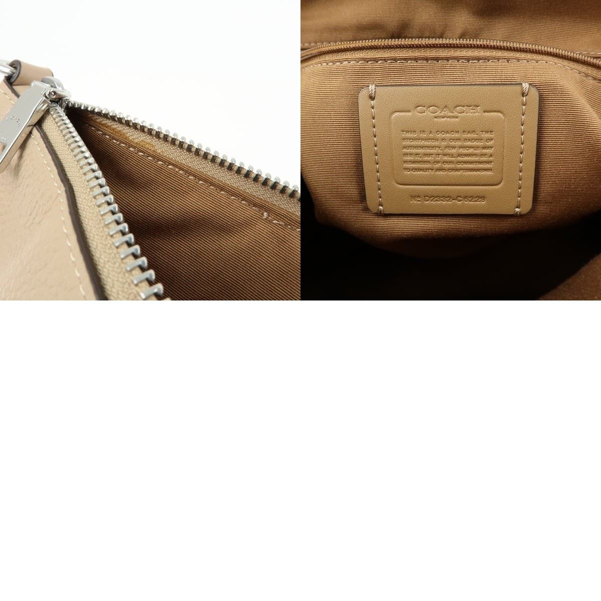 Coach Coach Kacey Leather Shoulder Bag Beige Size ONE SIZE - 8 Thumbnail