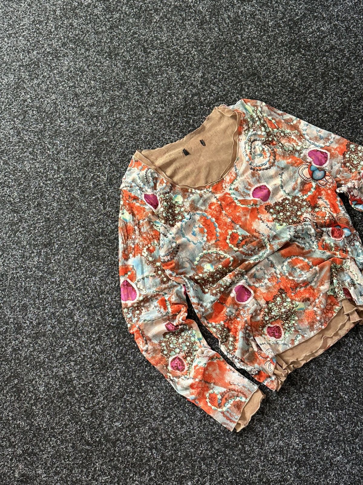 Designer × Japanese Brand 🚨 Save The Queen Jean Paul Gaultier STYLE! MeshBlouses Size M / US 6-8 / IT 42-44 - 3 Thumbnail