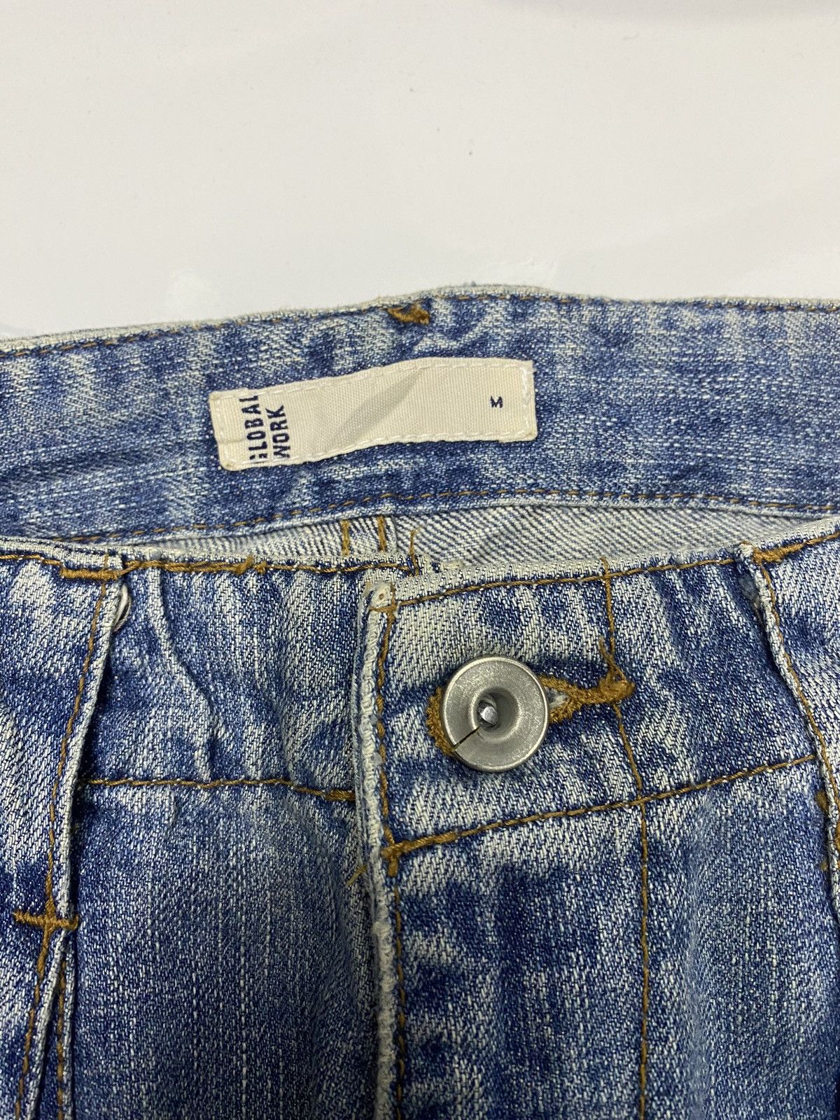 Japanese Brand × Sassafras 🔥GLOBAL WORK WIDE DISTRESSED DENIM JEANS Size US 30 / EU 46 - 7 Thumbnail