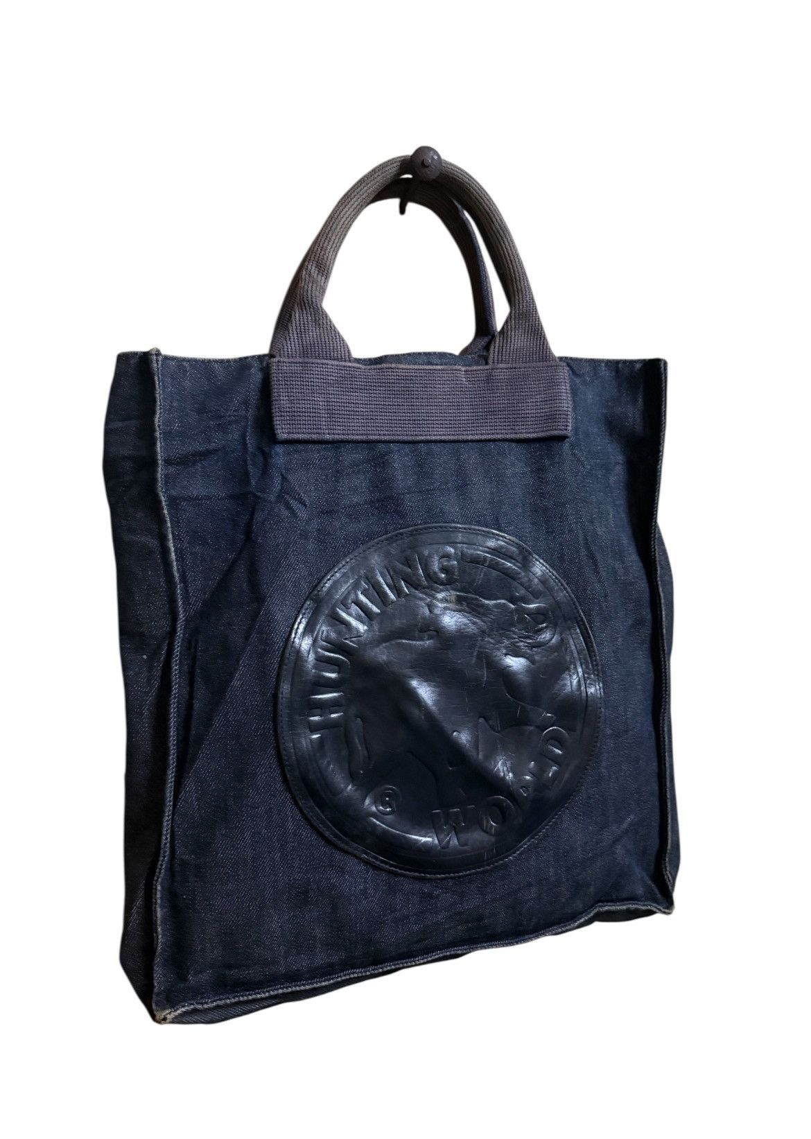 Designer Vintage Y2k Hunting World Logo Denim Tote Bag Size ONE SIZE - 2 Thumbnail
