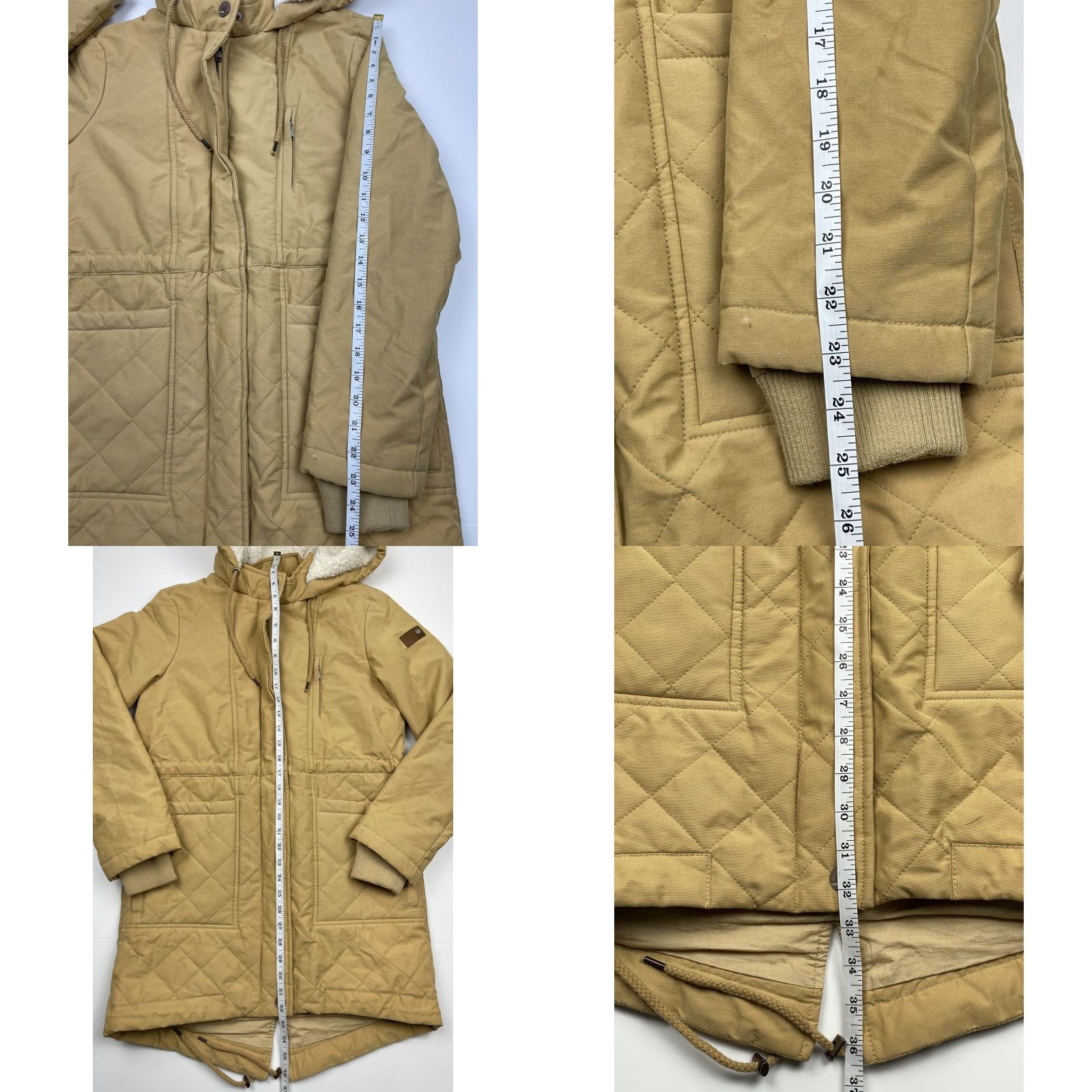 Vintage ROXY Parka Coat Jacket Quilted Hooded Snow Cotton Lined Slim Fit Sz 6 Womens Brown Casual Outdoor Vintage No Size M / US 6-8 / IT 42-44 - 8 Thumbnail