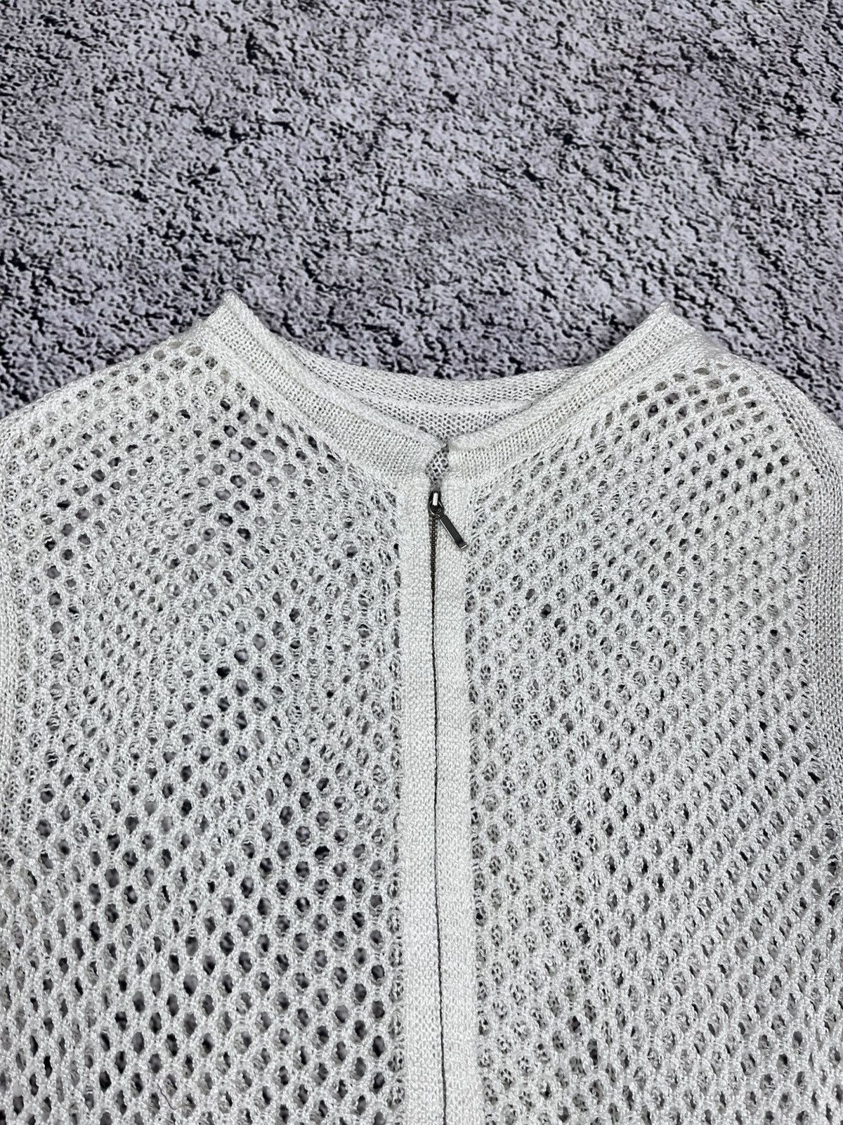Japanese Brand Vintage Y2K Knit Web Zip AvantGarde Cardigan size M Size M / US 6-8 / IT 42-44 - 4 Thumbnail
