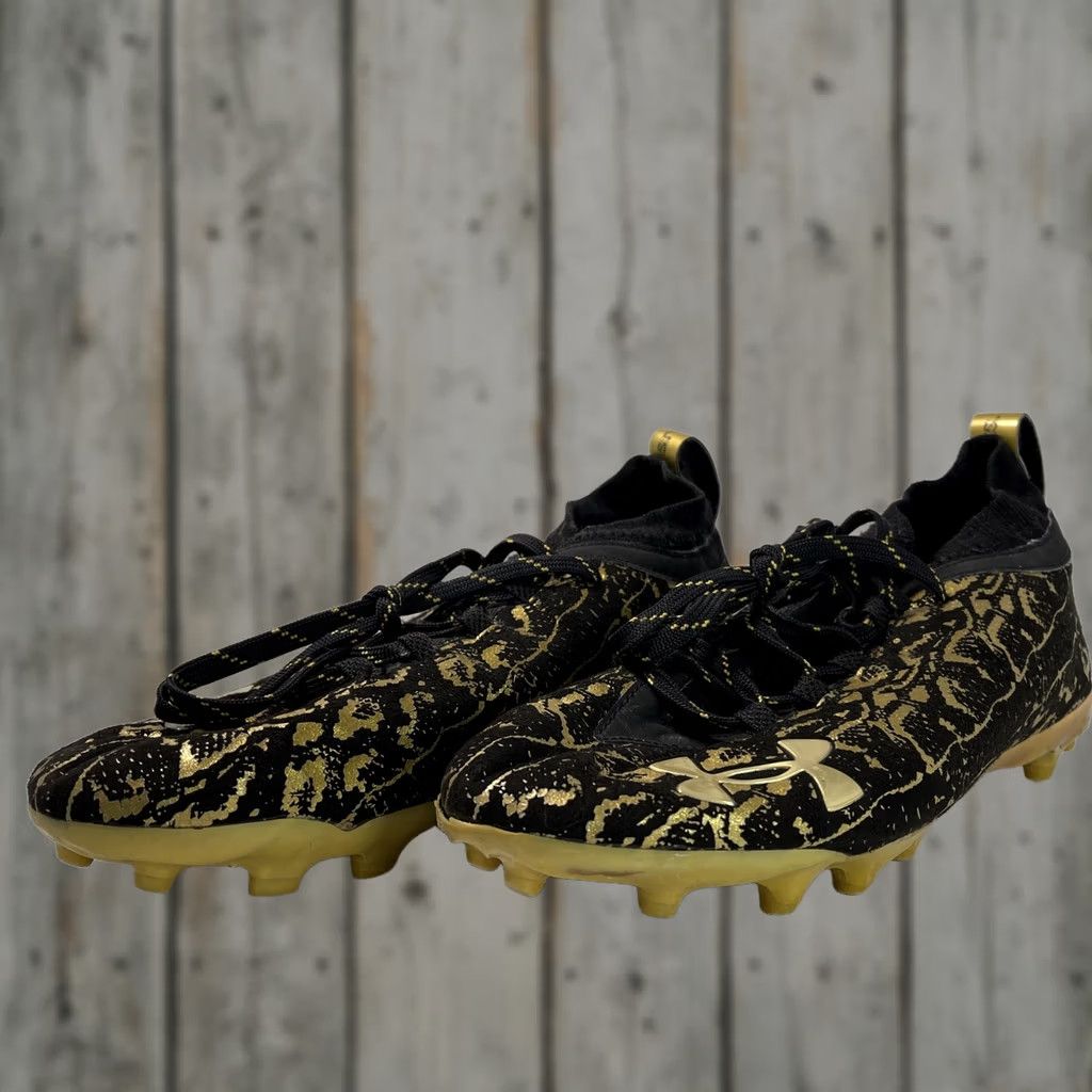 Under Armour Under Armour Football Cleats Men’s Sz 9 Spotlight Lux 2.0 Black Gold 3024251-001 Size US 8 / EU 41 - 1 Thumbnail