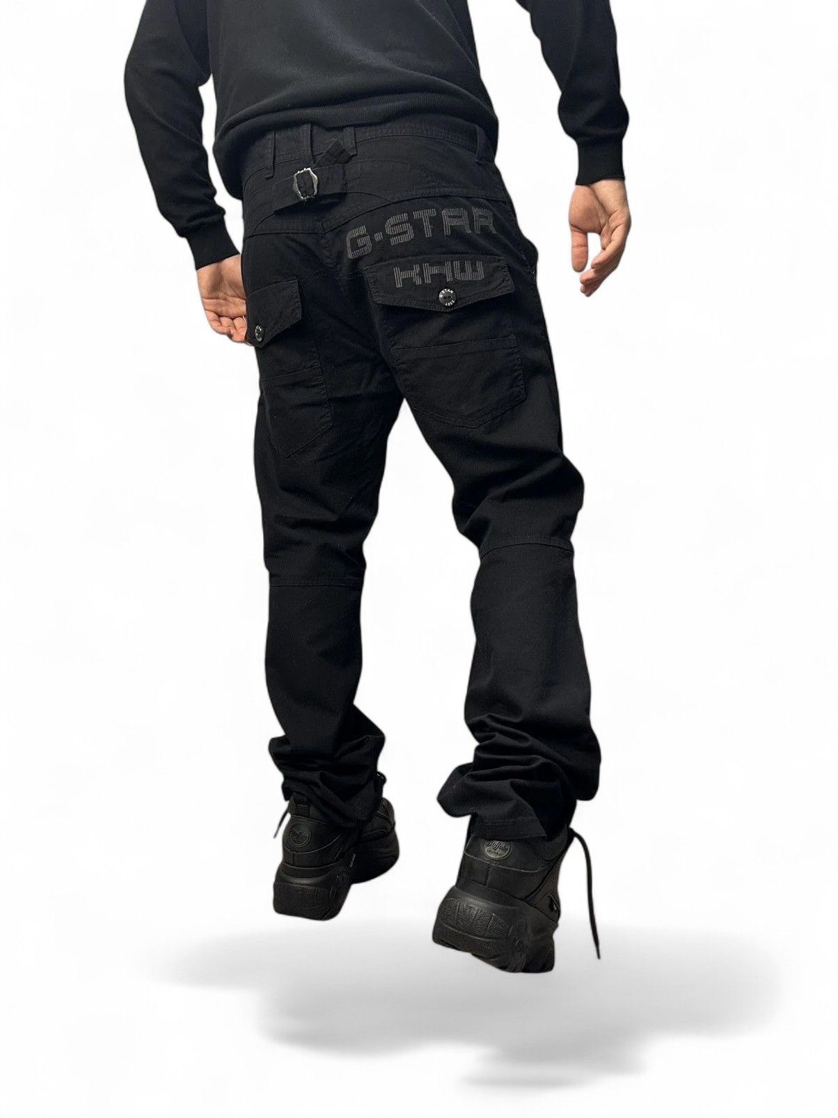 Diesel G-Star Raw Y2K Tech Carpenter Denim Pants Black Workwear 34 Size US 34 / EU 50 - 1 Thumbnail