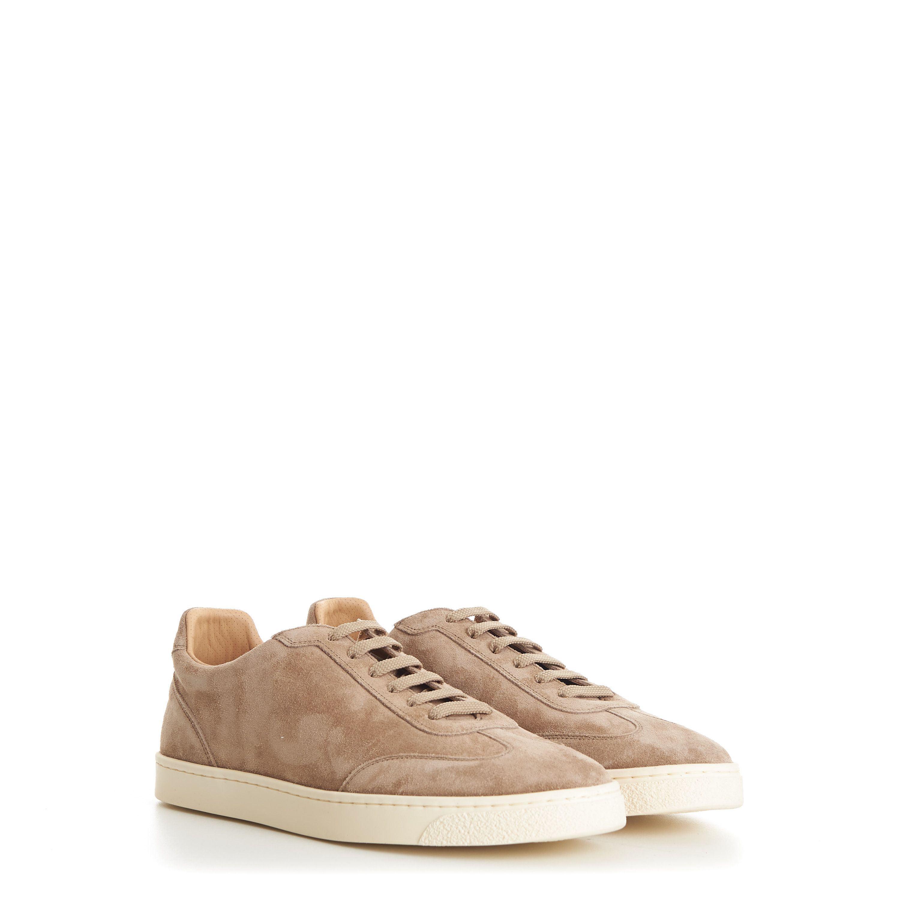 Brunello Cucinelli Light Brown Suede Sneakers - Natural Rubber Sole Size US 7.5 / EU 40-41 - 1 Thumbnail