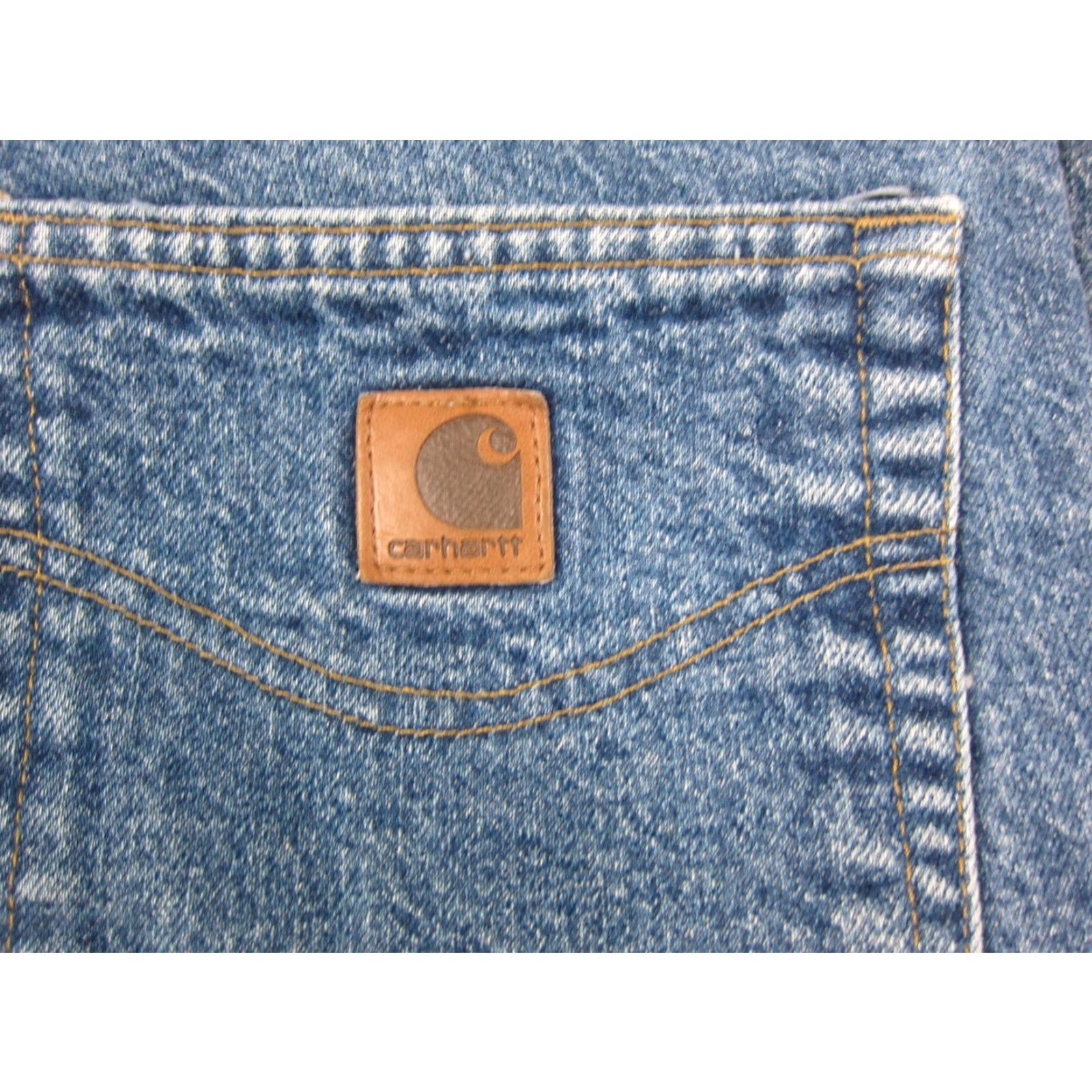 Carhartt Carhartt Jeans Mens Regular Straight Blue Denim Relaxed Fit 38x34 5-Pocket Workwear B17DST Size US 38 / EU 54 - 2 Thumbnail