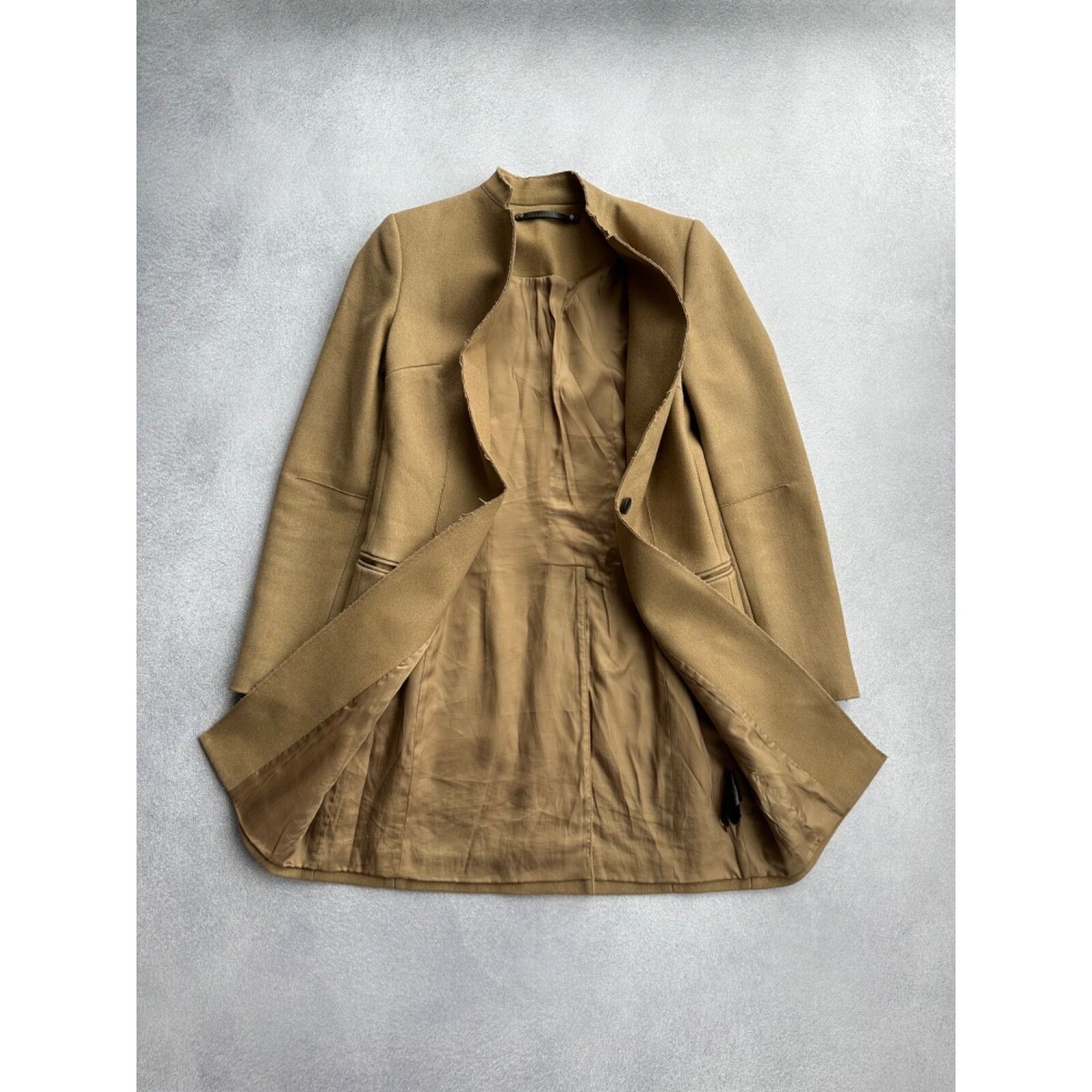 Allsaints All Saints Woman Leni One Button Beige Coat Size XS / US 0-2 / IT 36-38 - 6 Thumbnail