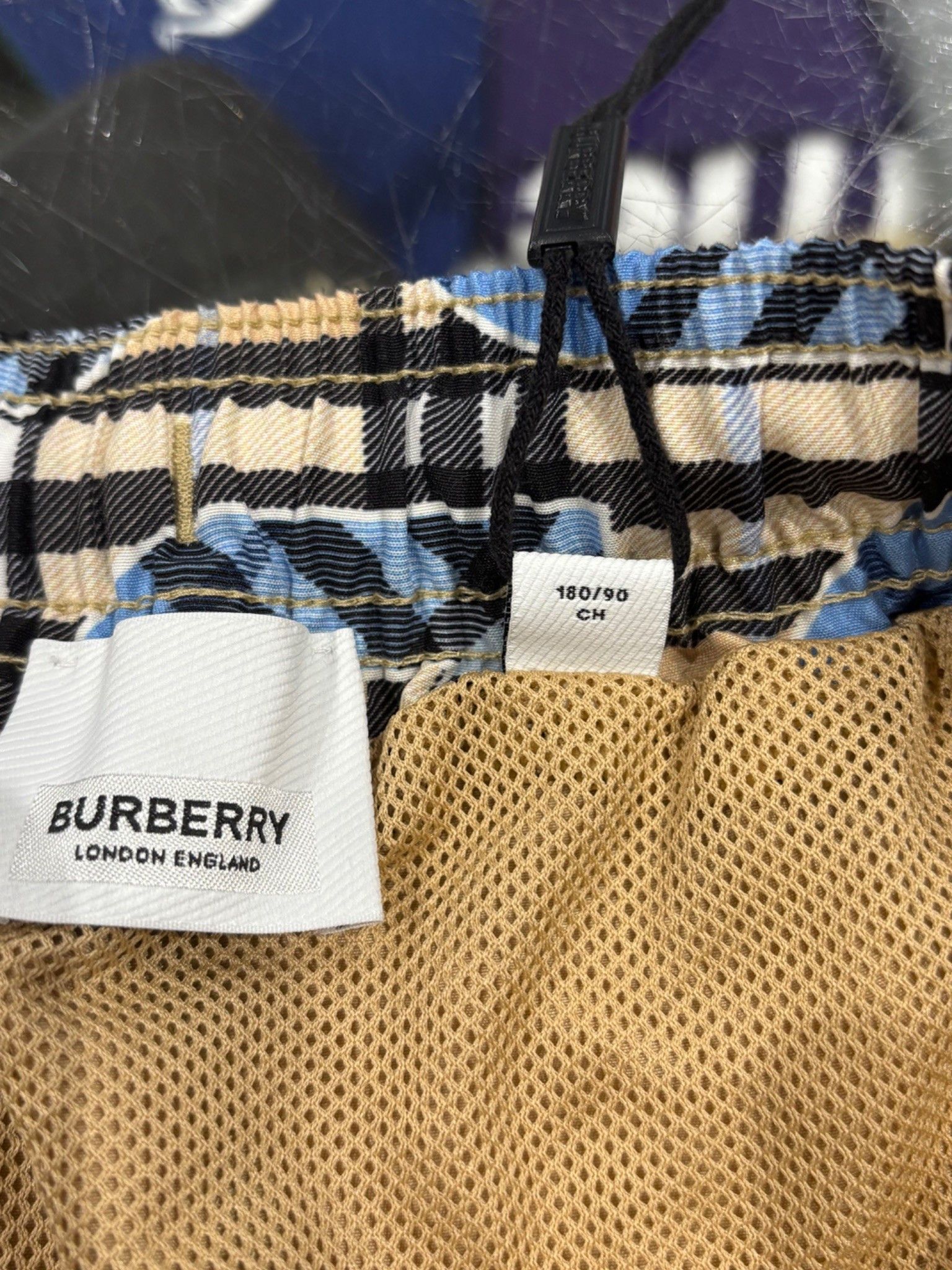 Burberry Burberry Vintage Check Drawstring Shorts Archive Beige Blue Size US 30 / EU 46 - 5 Thumbnail