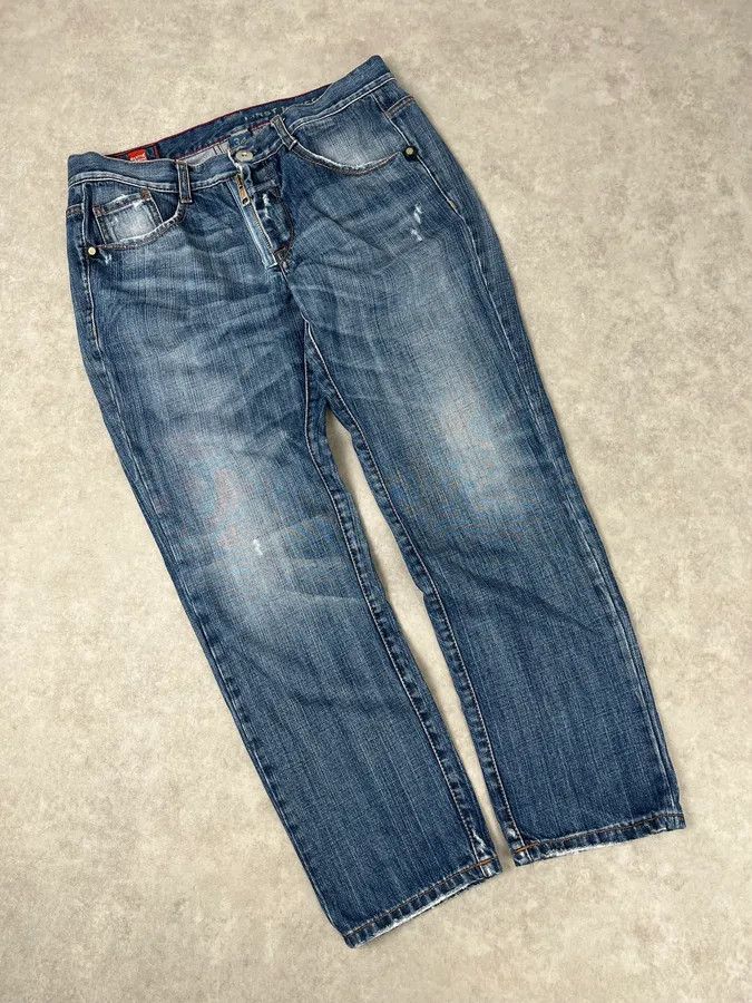 Marithe + Francois Girbaud 2000s Marithé + François Girbaud Blue Cozy Denim Jeans Size US 32 / EU 48 - 5 Thumbnail