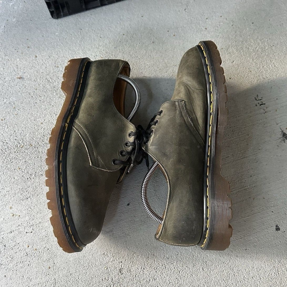 Dr. Martens Dr. Martens England Dusty Green Leather Oxford UK 10 US 11 Size US 11 / EU 44 - 2 Thumbnail
