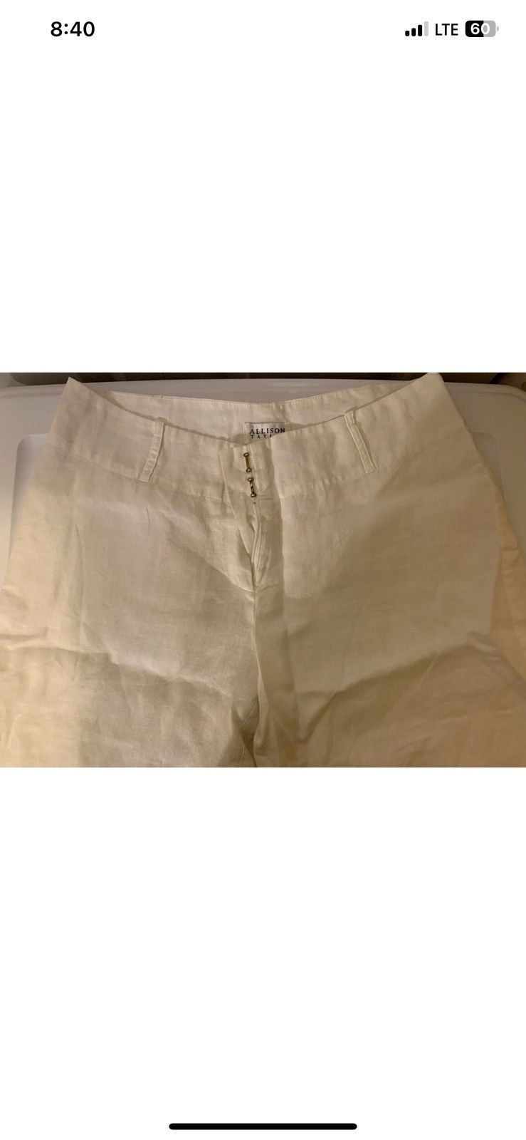 Other Allison Taylor Womens Sz 4 Shorts Capris Linen White Size 27" / US 4 / IT 40 - 2 Thumbnail
