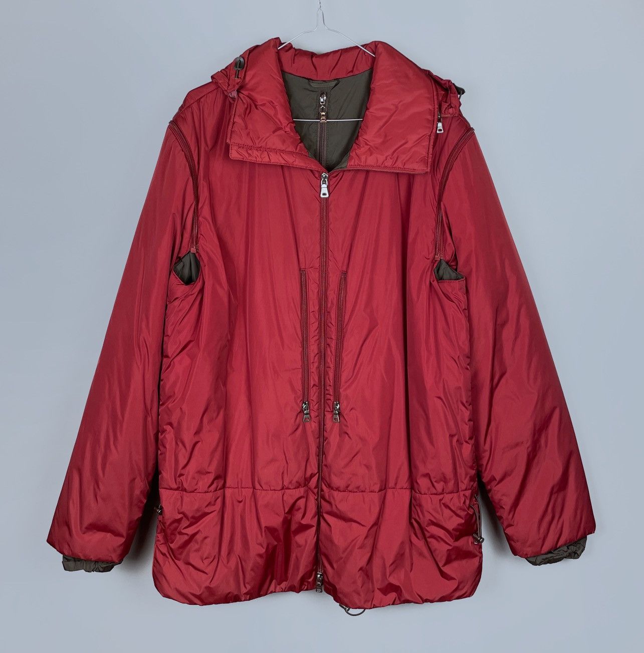 Prada Vintage 90s PRADA Red Tab Transformer Ski Zip Hood Jacket 52 Size US L / EU 52-54 / 3 - 2 Thumbnail