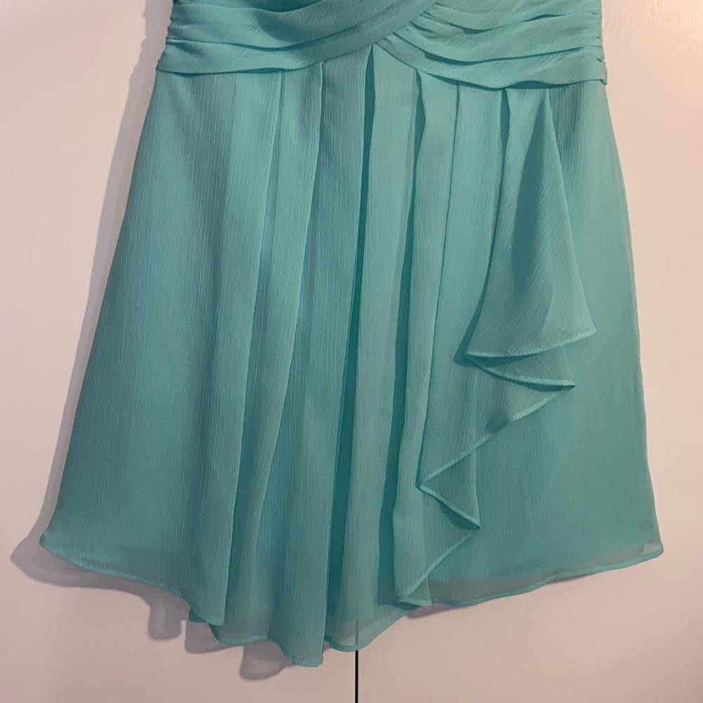 Designer David’s Bridal l Crinkle Chiffon Sweetheart Dress Size 2 Size XS / US 0-2 / IT 36-38 - 4 Thumbnail