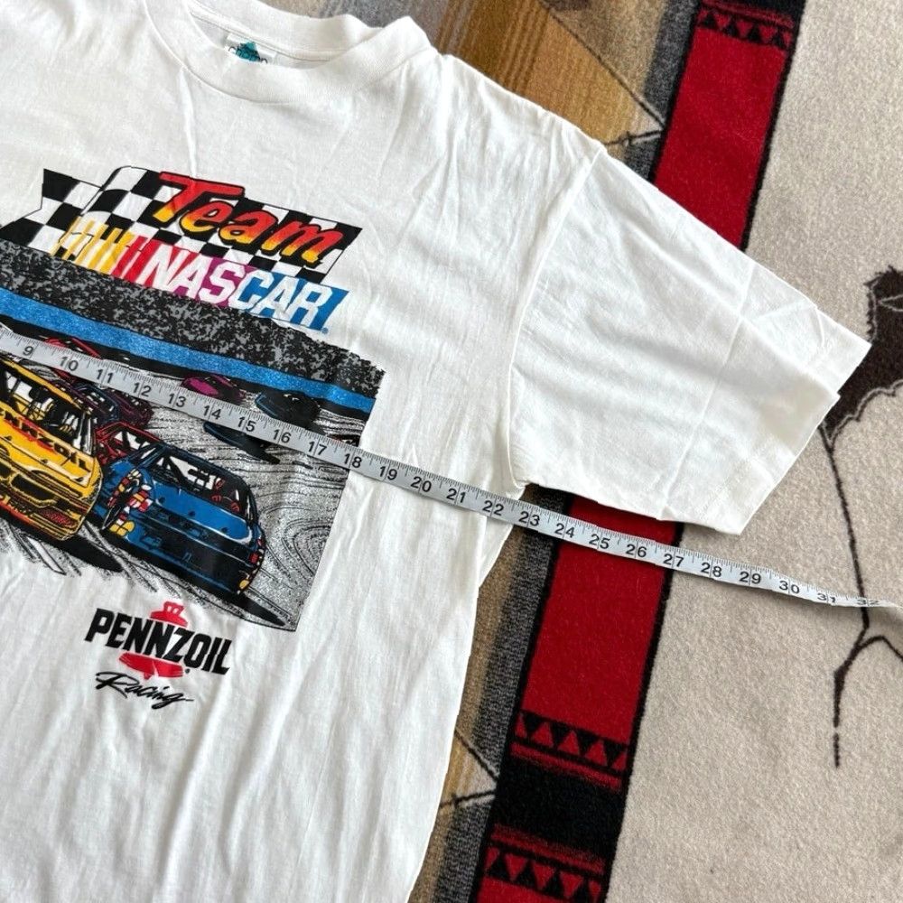 NASCAR VINTAGE Nascar Racing T-Shirt Size XL White 90s Sports Cars Mens Short Sleeve Streetwear Size US XL / EU 56 / 4 - 4 Thumbnail