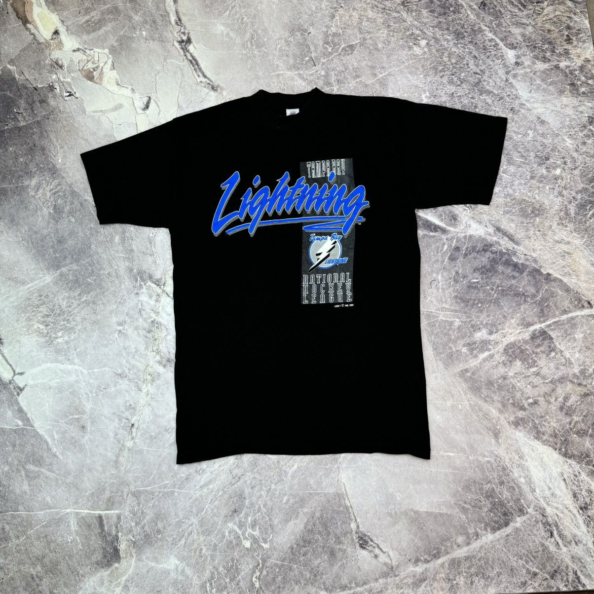 NHL × Vintage Vintage Tampa Bay Lightning T shirt NHL National Hockey Size US XL / EU 56 / 4 - 1 Thumbnail