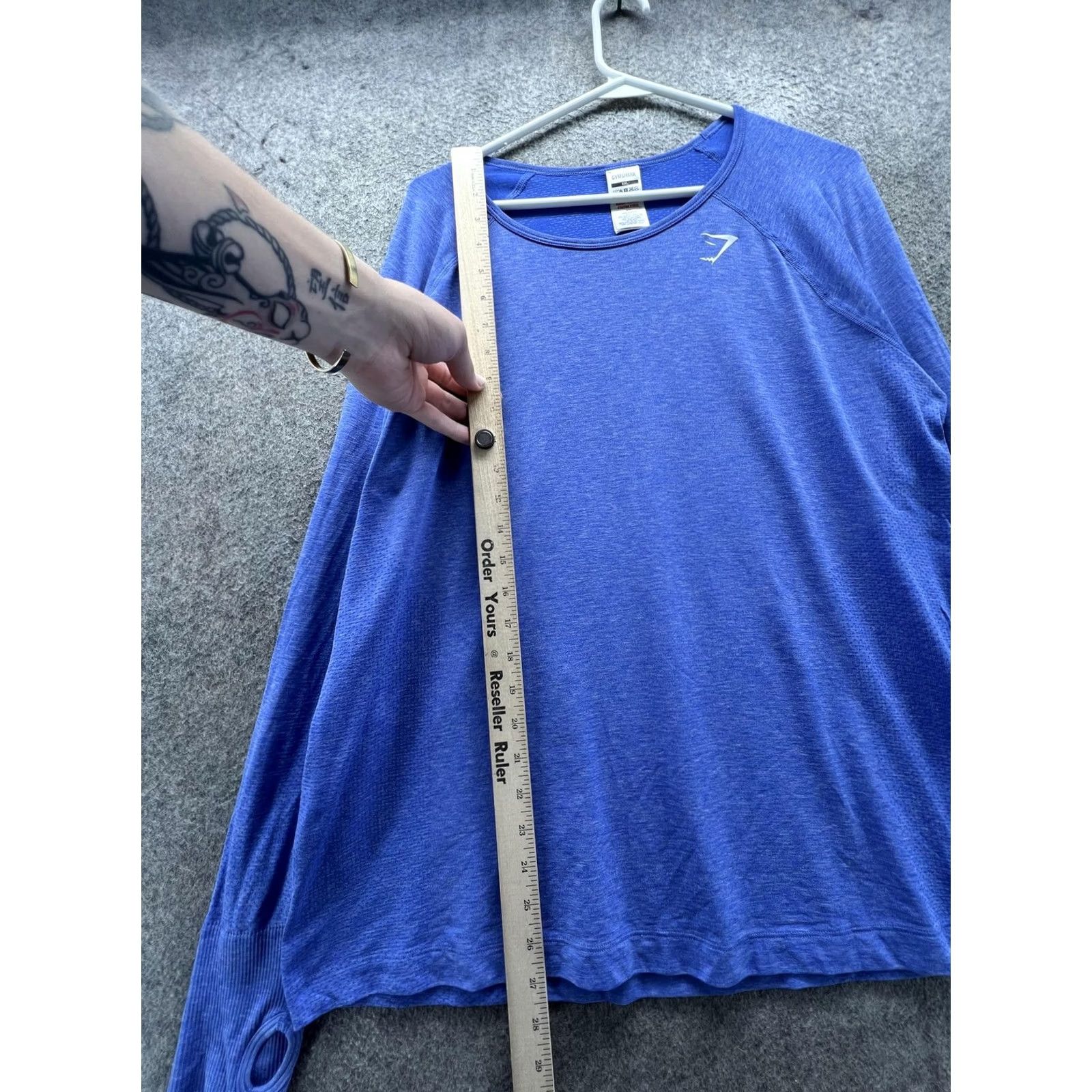 Gymshark Gymshark Womens XXL Blue Long Sleeve Shirt Size XXL / US 16-18 / IT 52-54 - 5 Thumbnail