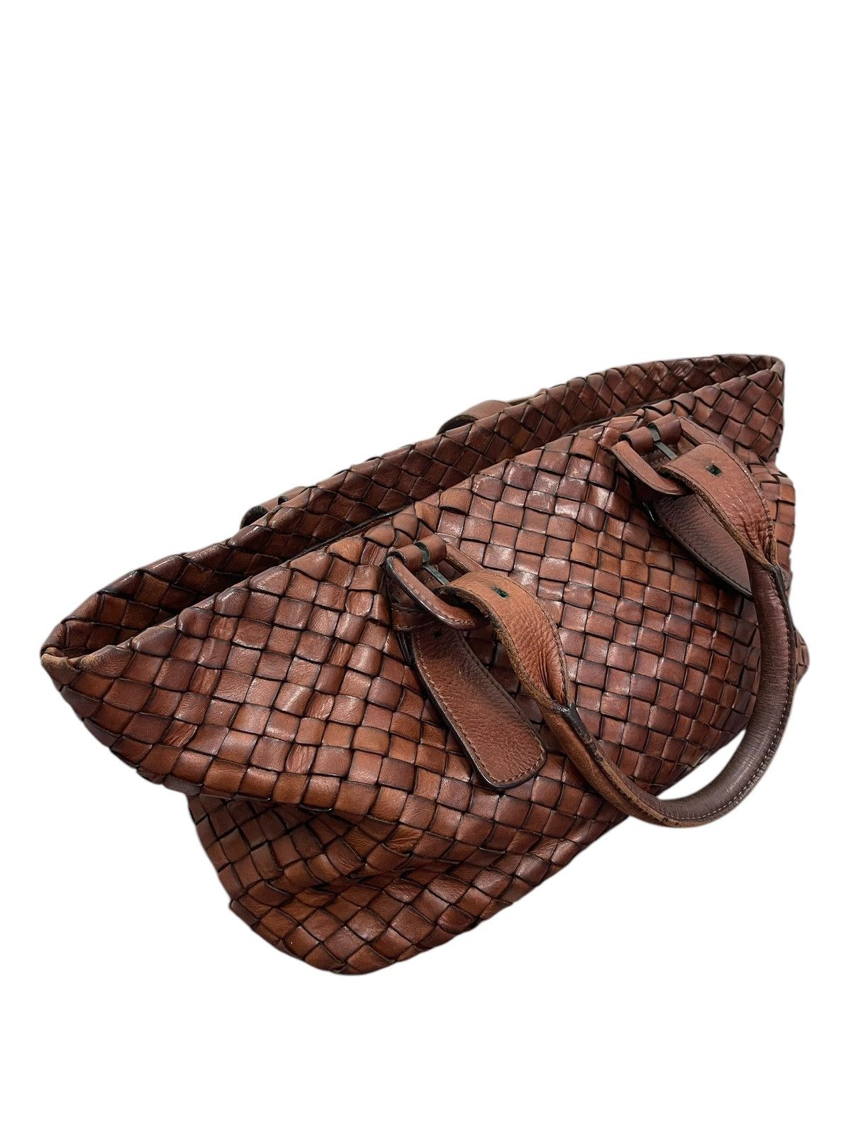 Genuine Leather Full Leather Patina Woven Sazaby Japan Tote Bag 1🟩6 Size ONE SIZE - 6 Thumbnail