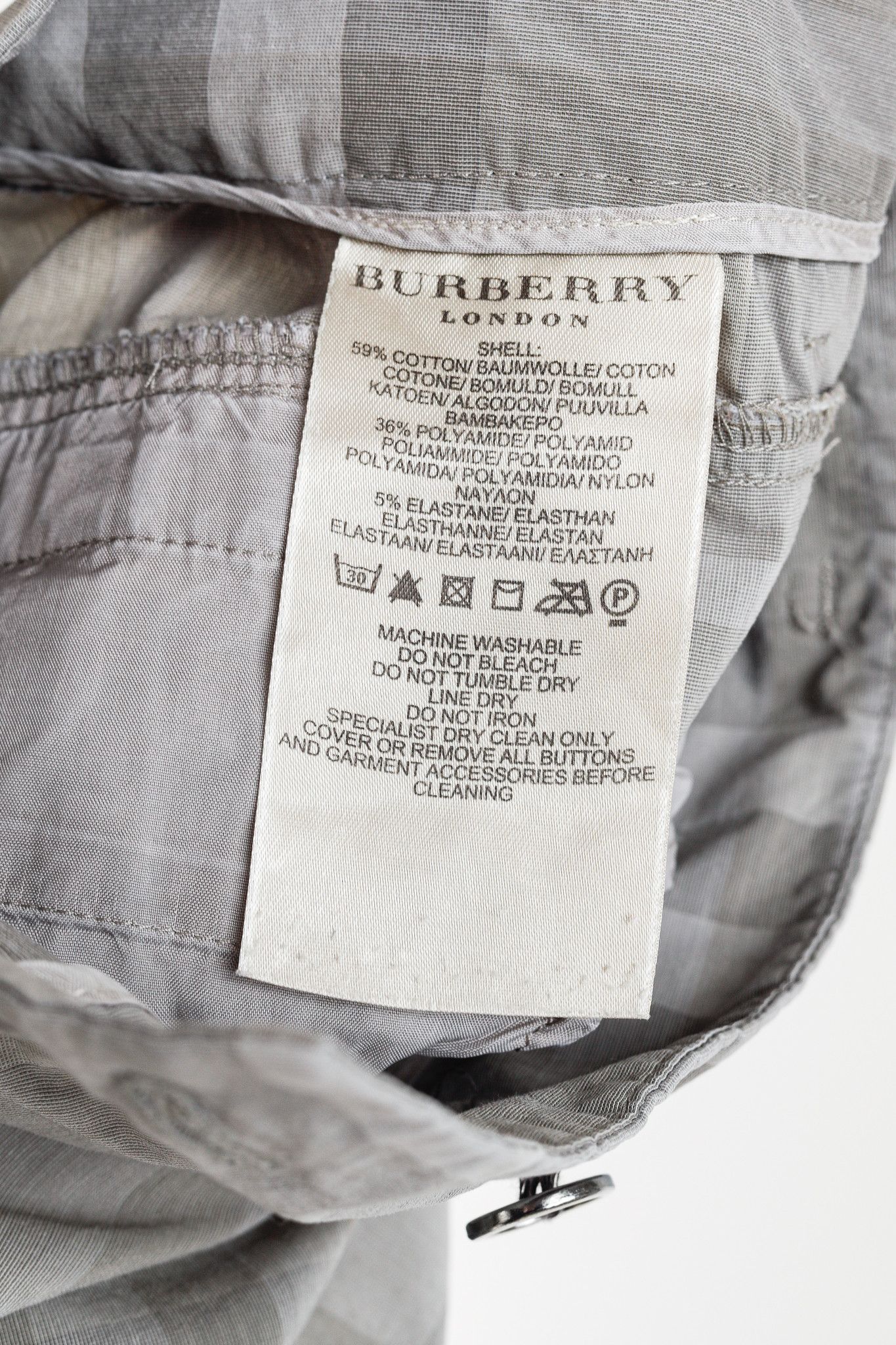Burberry Burberry Slim City Grey Check Bermuda Shorts Size 34" / US 12 / IT 48 - 10 Thumbnail