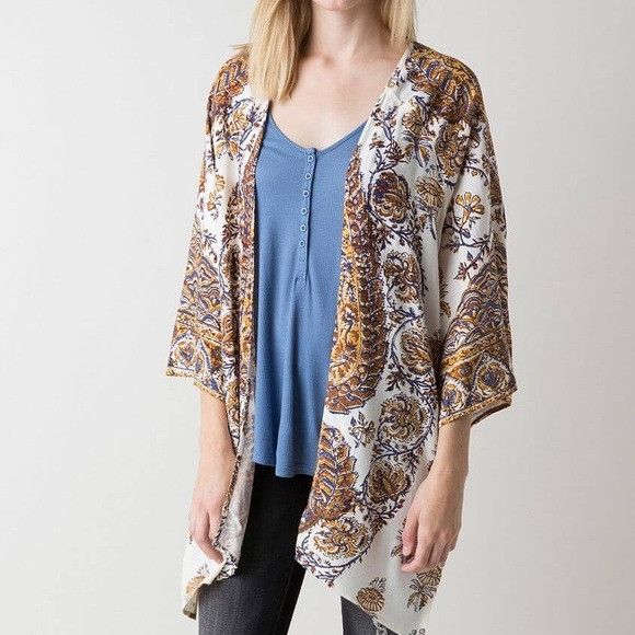 Billabong NEW BILLABONG TAME HEART CARDIGAN FLYAWAY KIMONO SZ LARGE L Size L / US 10 / IT 46 - 3 Thumbnail