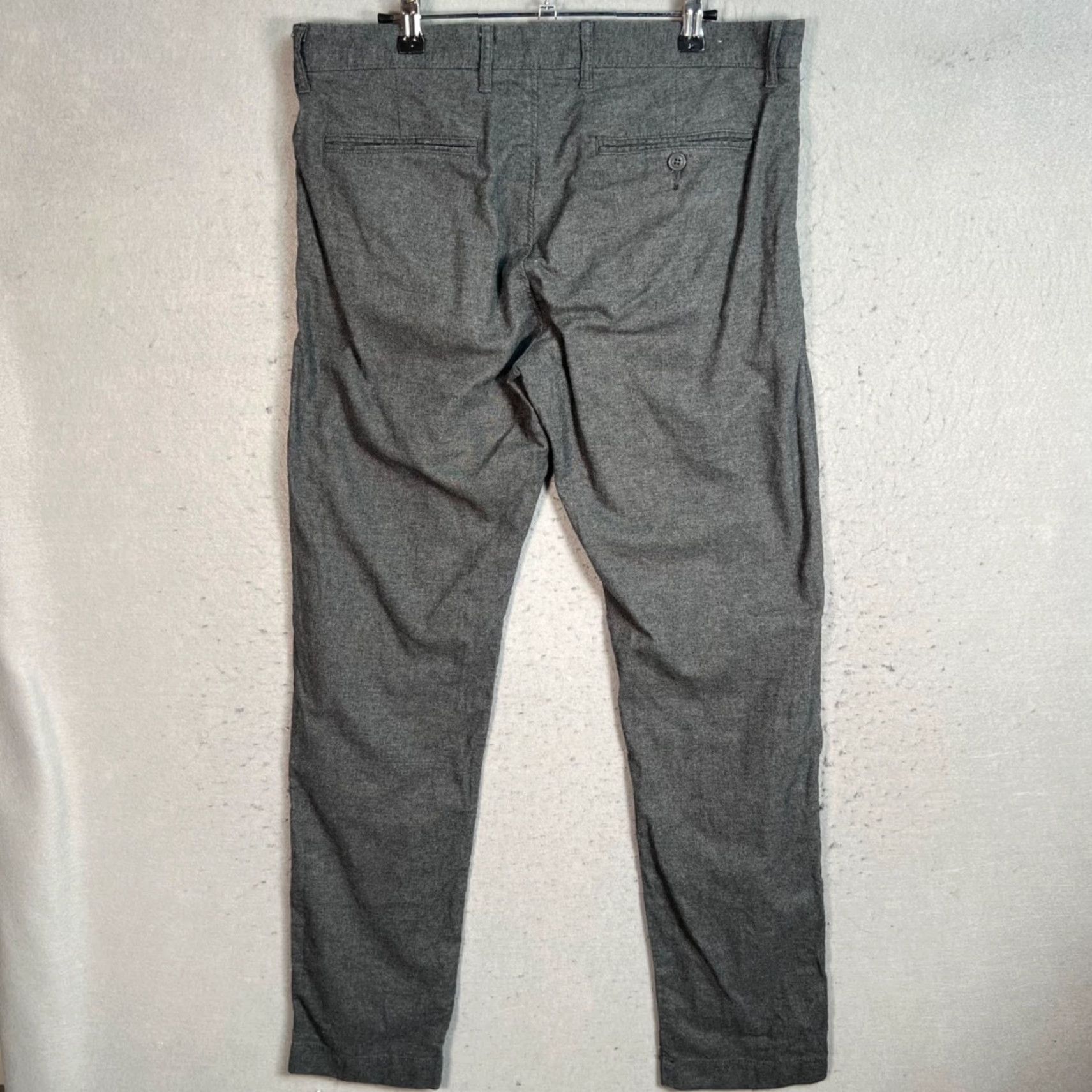 J.Crew J. Crew 484 Slim Fit Mens 33 x 32 Stretch Gray Dress Pants Size US 33 - 2 Thumbnail