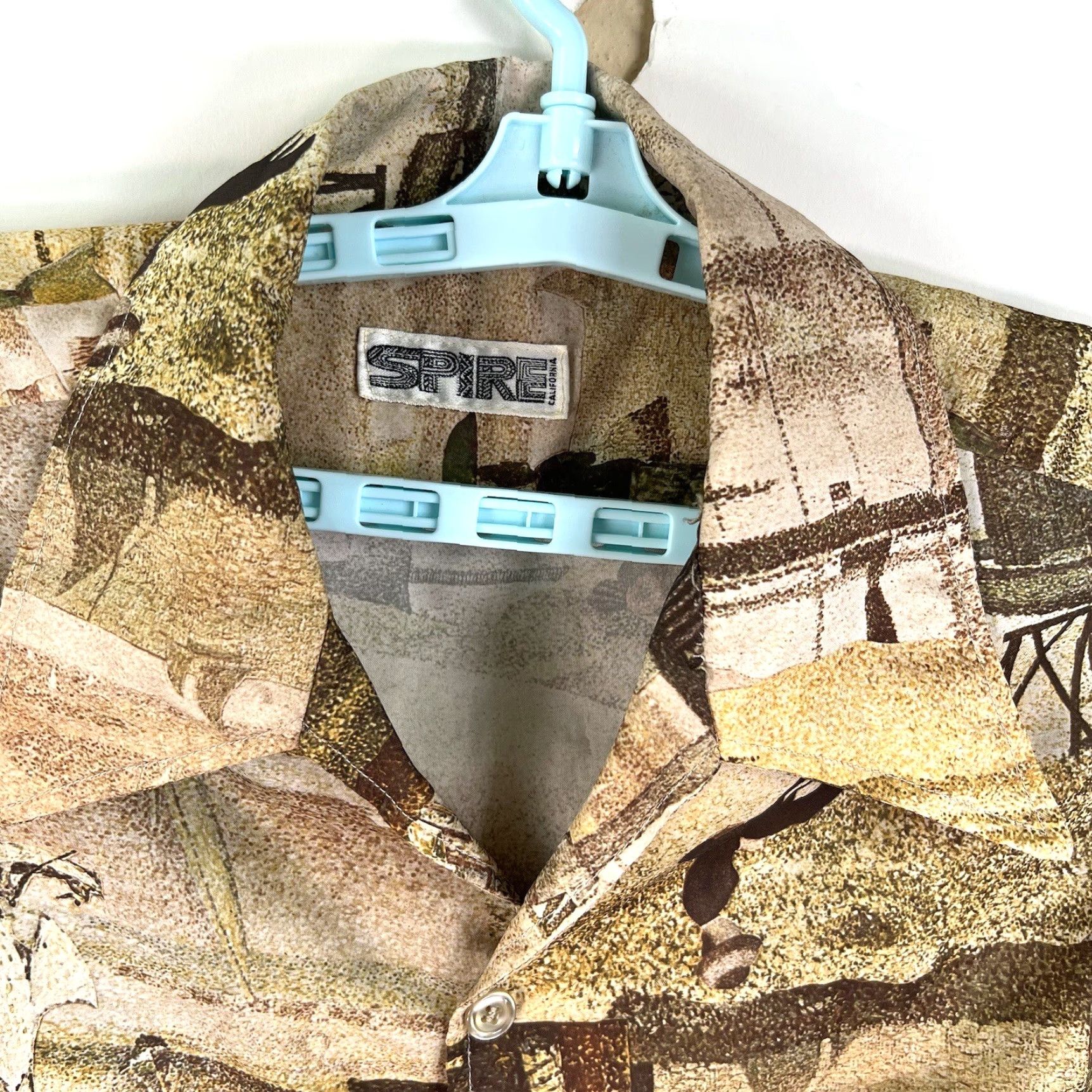 Vintage VINTAGE Spire California Reflections Button Up Casual Shirt Mens SZ L Brown Tan Size US L / EU 52-54 / 3 - 4 Thumbnail