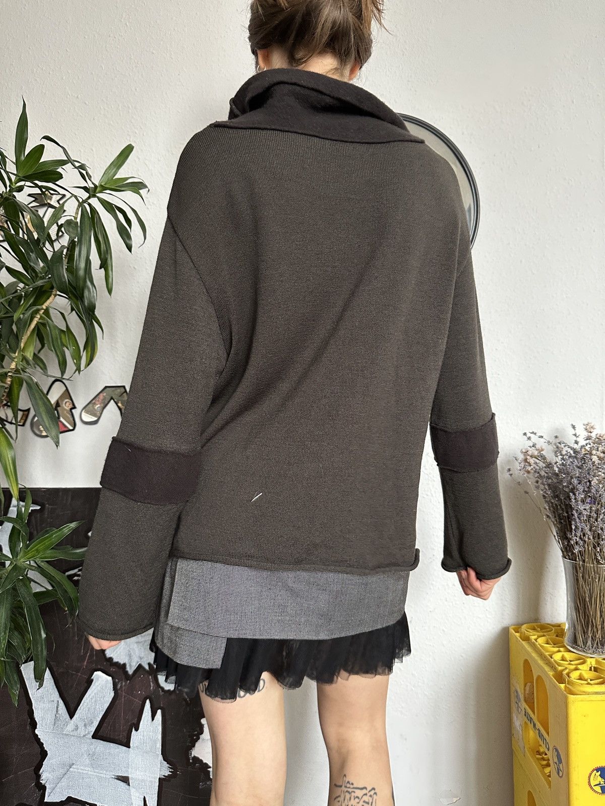 Designer × Seditionaries SULU Wool Blend Cowl Asymmetrical Deconstructive Sweater Size M / US 6-8 / IT 42-44 - 5 Thumbnail