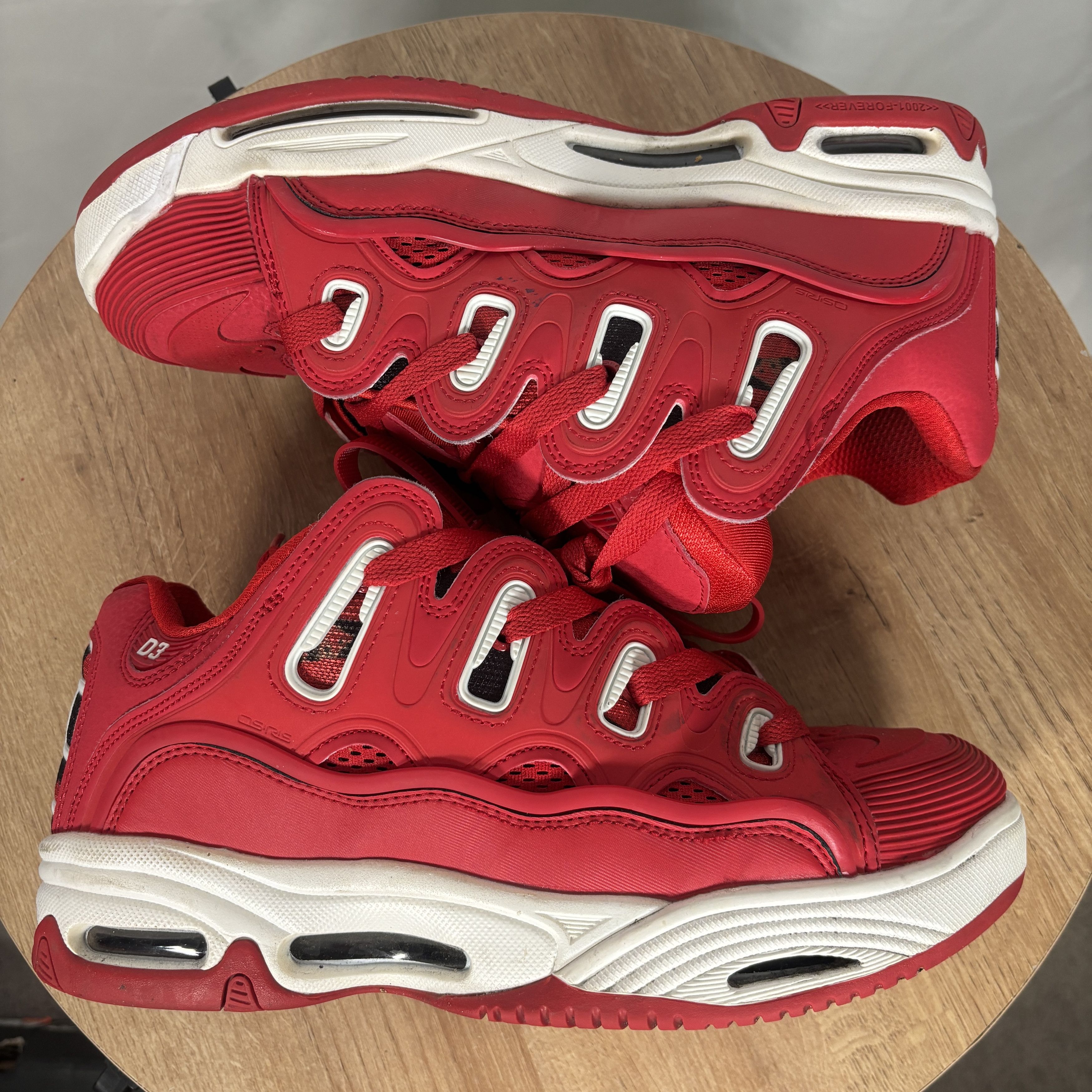 Osiris Osiris D3 2001 Red Rising Sun Used 10M Size US 10 / EU 43 - 6 Thumbnail
