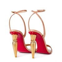 Christian Louboutin Lipqueen 100mm Patent Leather Sandals Size US 10 / IT 40 - 4 Thumbnail