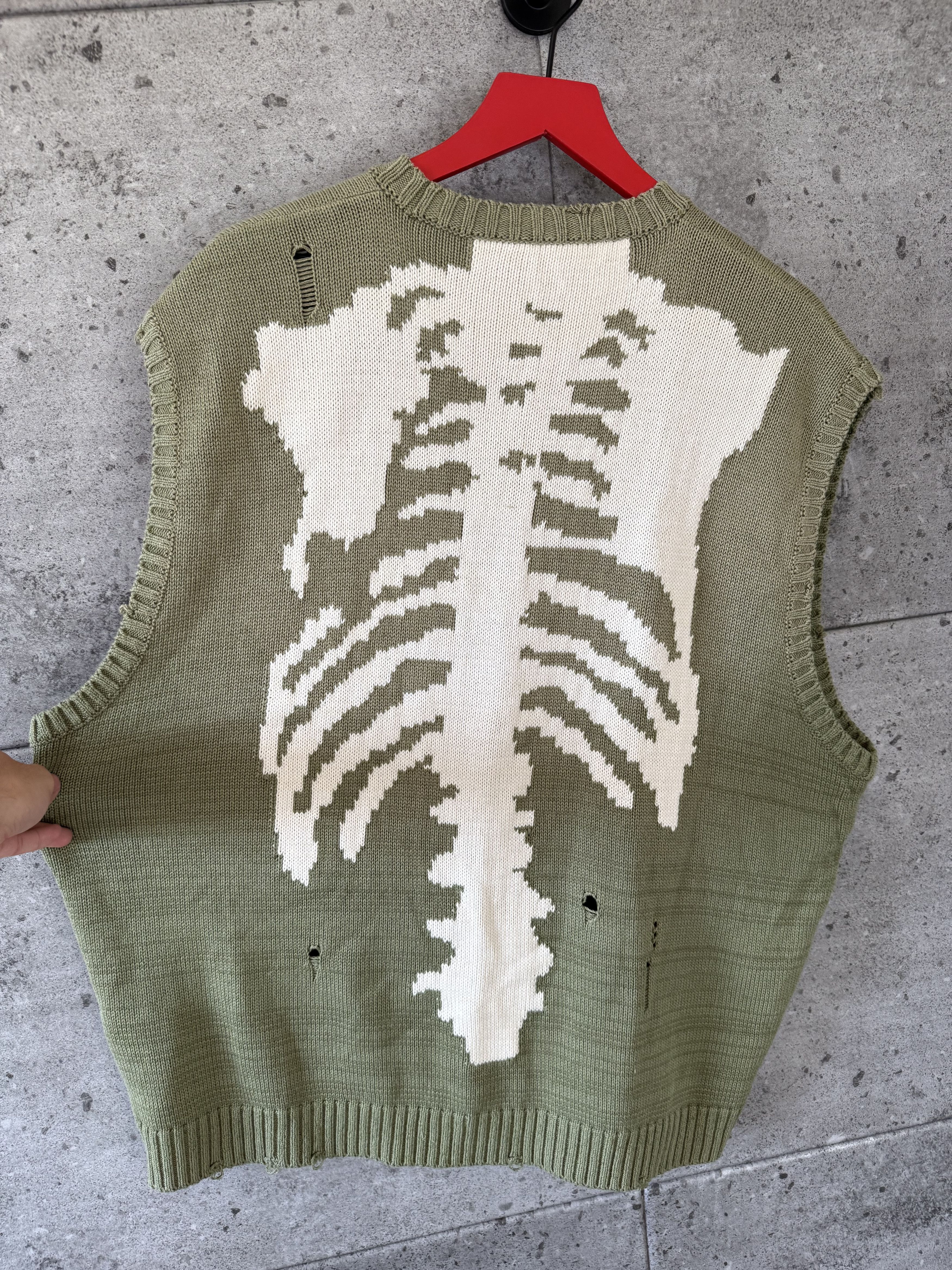 Kapital Kapital bone distressed skeleton sleeveless knit sweater Size US XXL / EU 58 / 5 - 9 Thumbnail