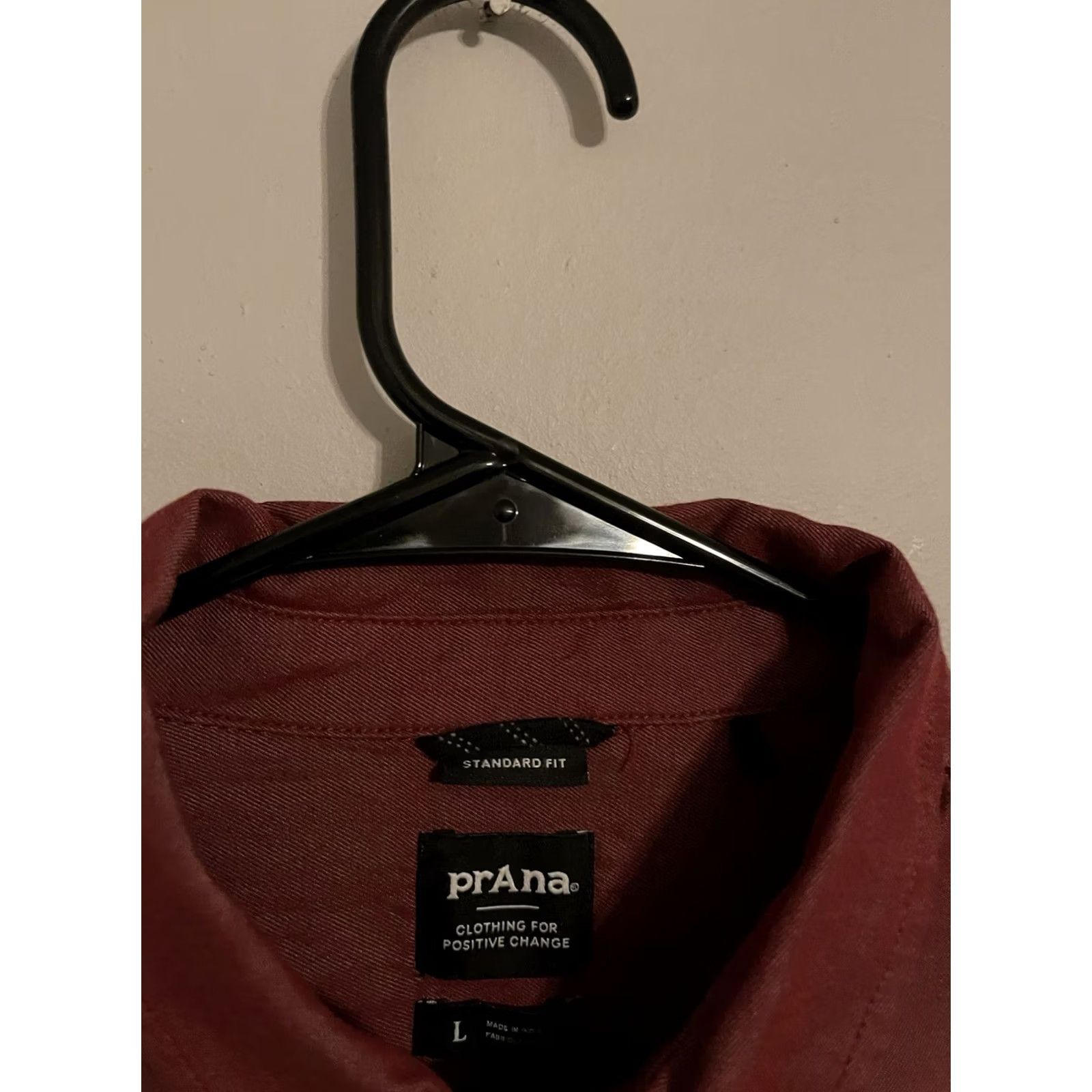 Prana prAna Dolberg Flannel Shirt L/S Button Up Chambray Red - Men's Large Size US L / EU 52-54 / 3 - 3 Thumbnail