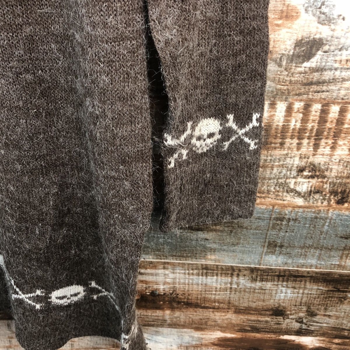 Homespun Knitwear × Japanese Brand DL Taji skull Black Hoodie Knitwear #C582 Size M / US 6-8 / IT 42-44 - 16 Thumbnail