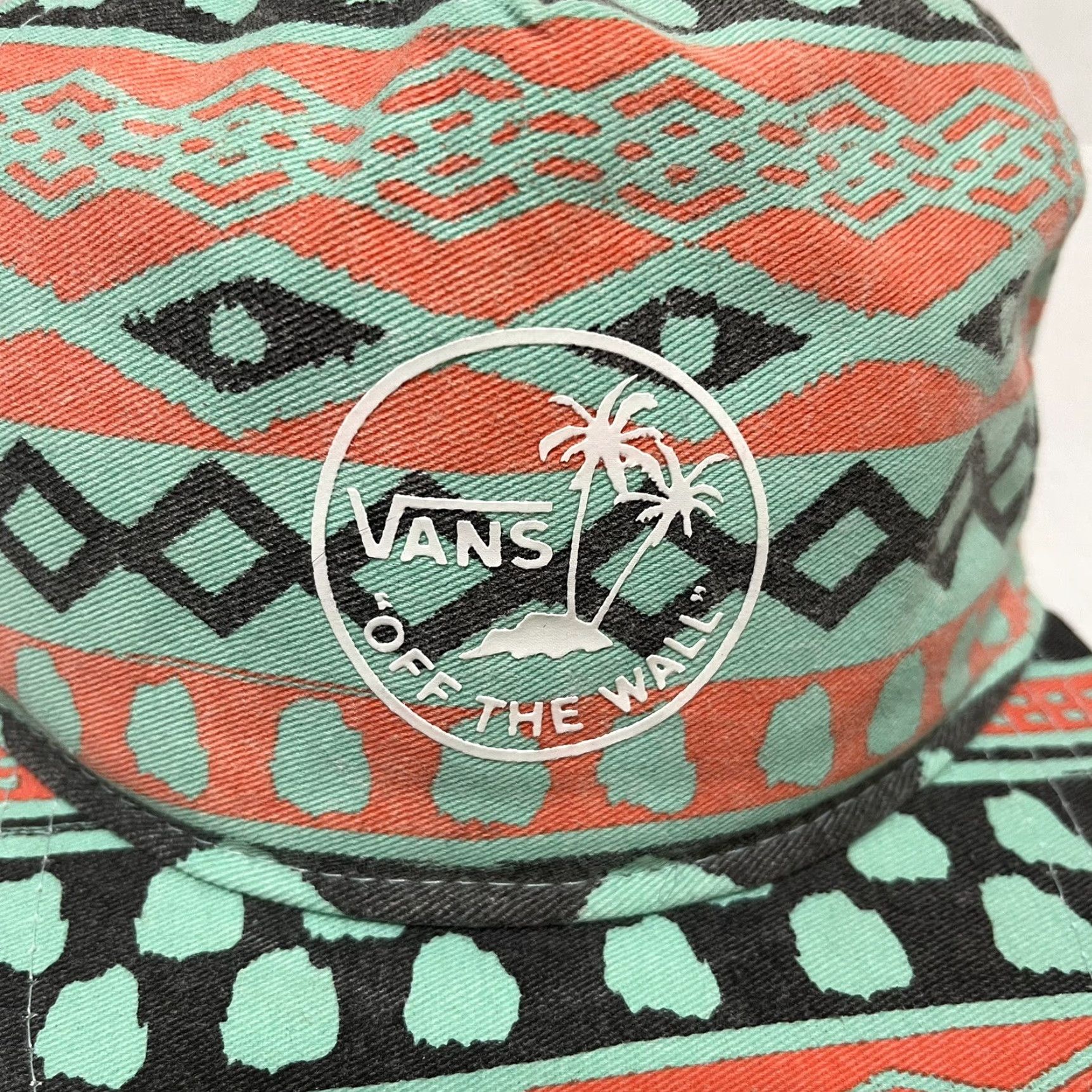 Vans VANS Off The Wall Hat Cap SnapBack Geometric Southwestern Aztec AOP Green One Size Mens Baseball Cap Size ONE SIZE - 3 Thumbnail