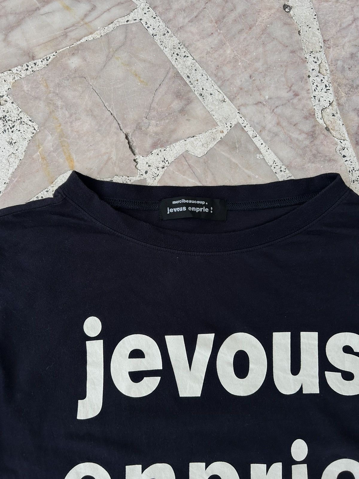 mercibeaucoup Jevous Enprie Foldable Sleeve Fronthit Black Tee Size US M / EU 48-50 / 2 - 5 Thumbnail