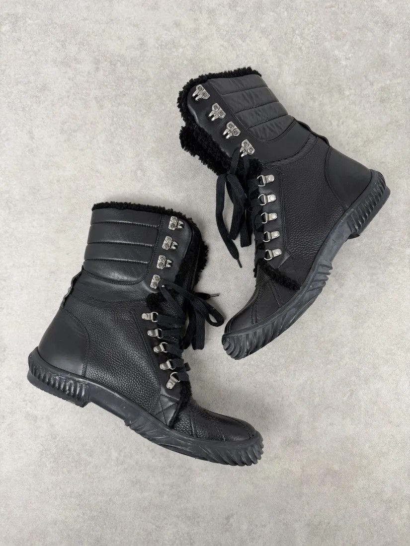 Gucci AW2007 Gucci Black Leather Fur-Lined Boots by Frida Giannini Size US 9.5 / EU 42-43 - 3 Thumbnail