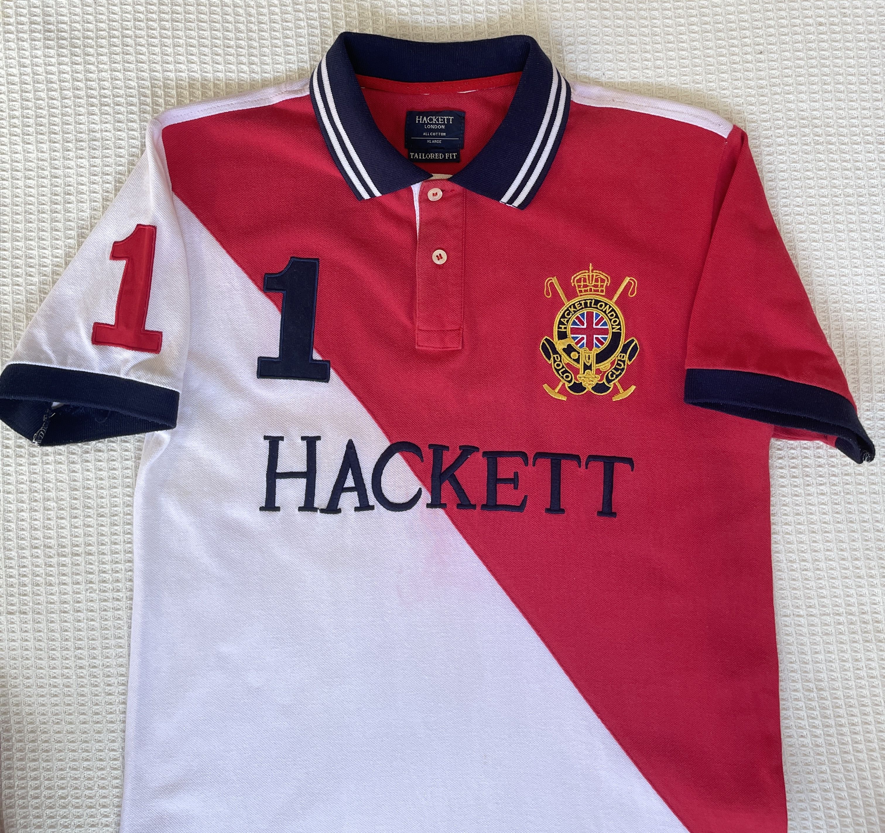 Hackett × Rugby Ralph Lauren 🔥HACKETT LONDON POLO CLUB🔥Embroidered Big Logo Polo Tshirt Size US S / EU 44-46 / 1 - 16 Thumbnail