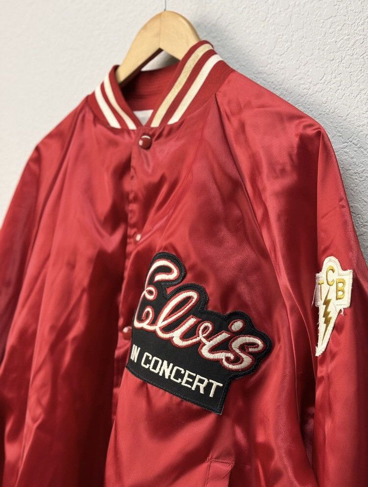 Vintage VTG Vintage 1970s Elvis in Concert Satin Souvenir Jacket TCB Size US L / EU 52-54 / 3 - 3 Thumbnail