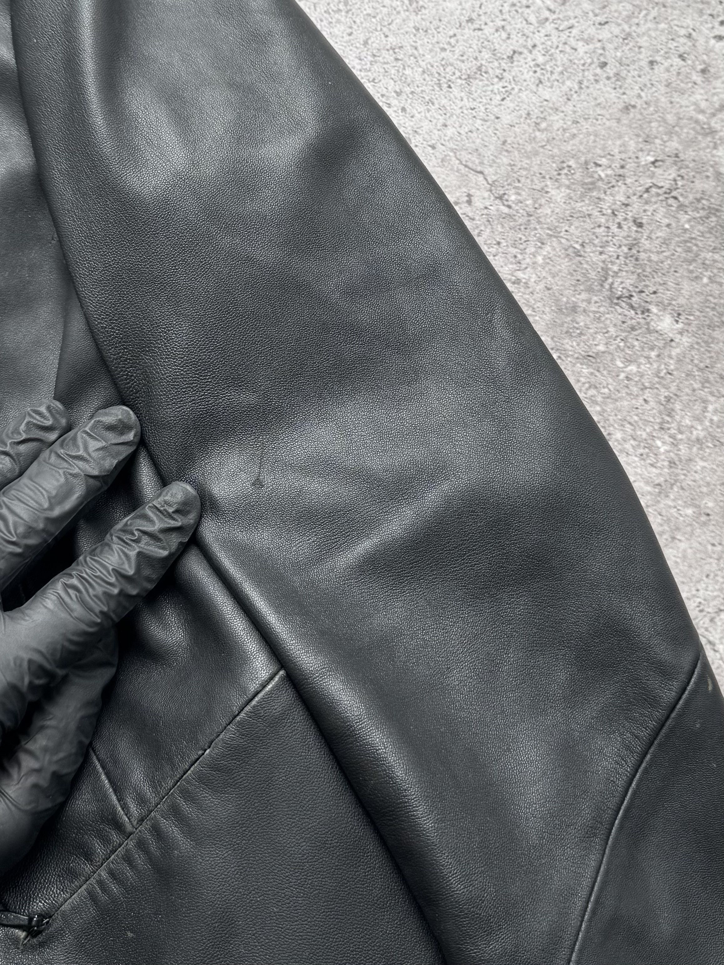 Vintage Cropped Leather Jacket C2(V490)