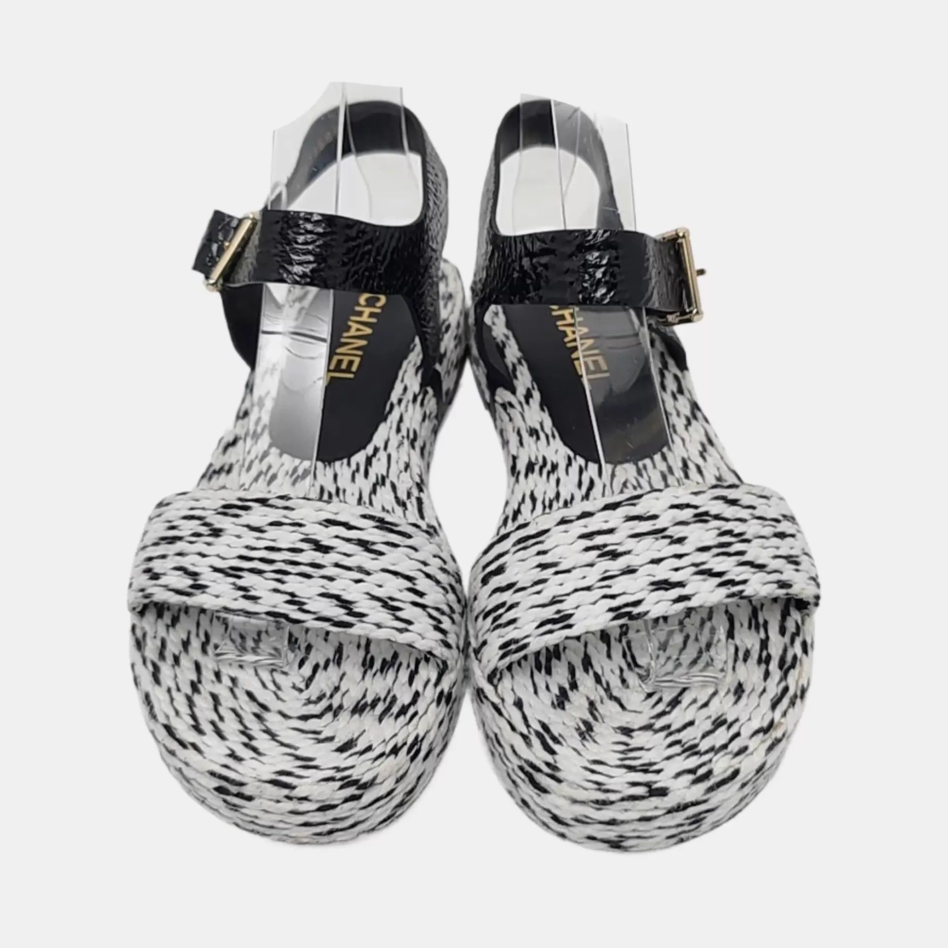 Chanel CHANEL EUR 38 Leather Sandals Size US 7.5 / IT 37.5 - 3 Thumbnail