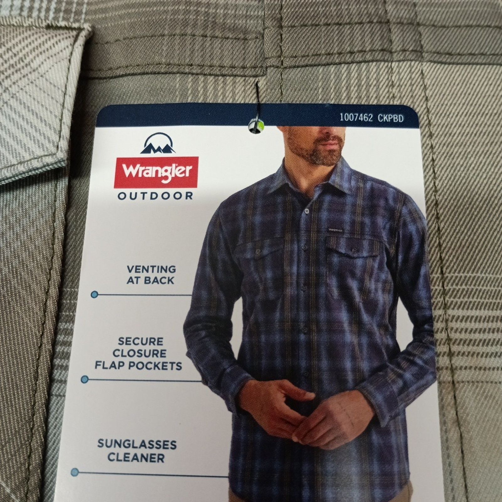 Wrangler Wrangler Shirt Mens L Gray Plaid Convertible Sleeves Utility Size US L / EU 52-54 / 3 - 5 Thumbnail