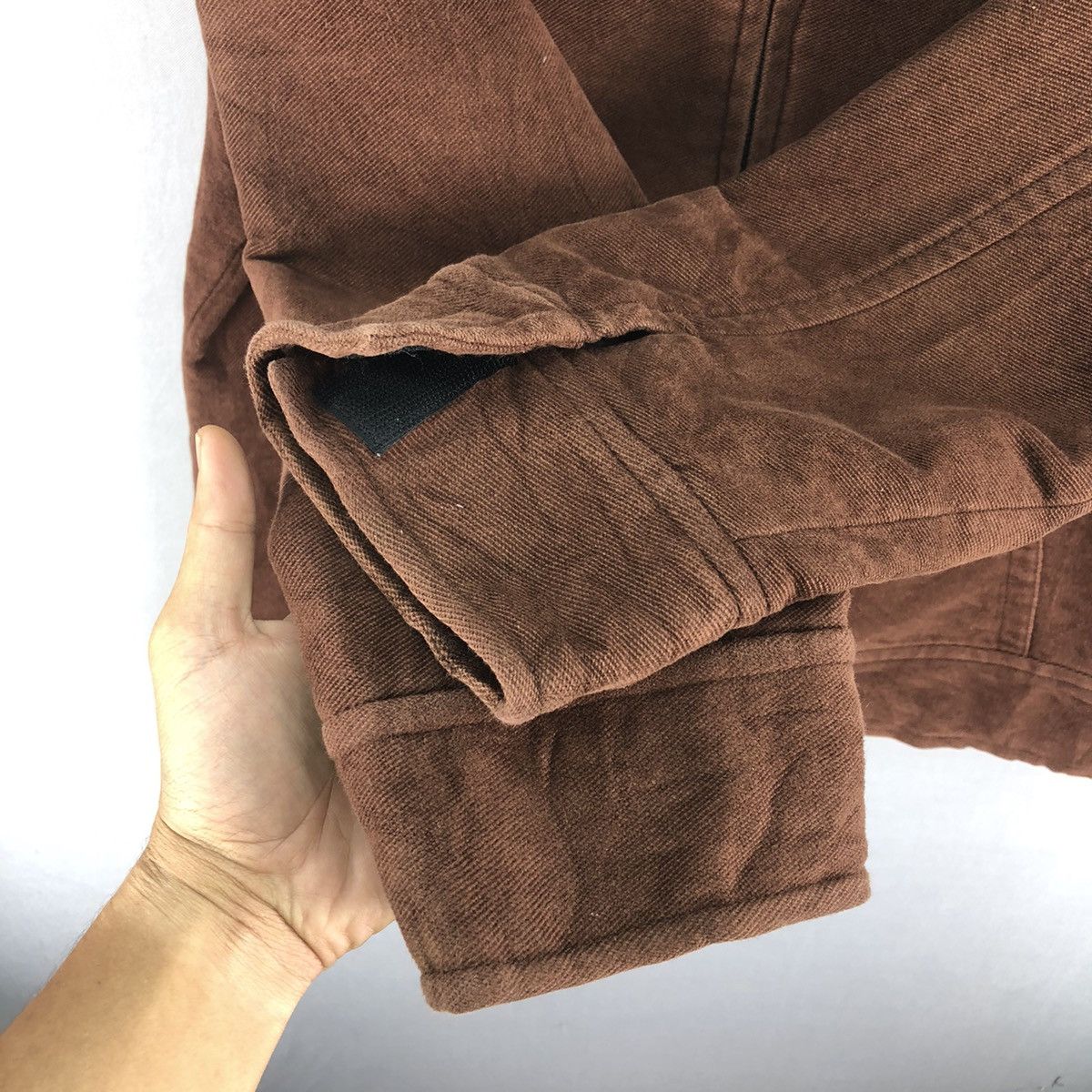 Japanese Brand Vintage Minimalist Brown Denim Zipper Jacket Size US S / EU 44-46 / 1 - 9 Thumbnail